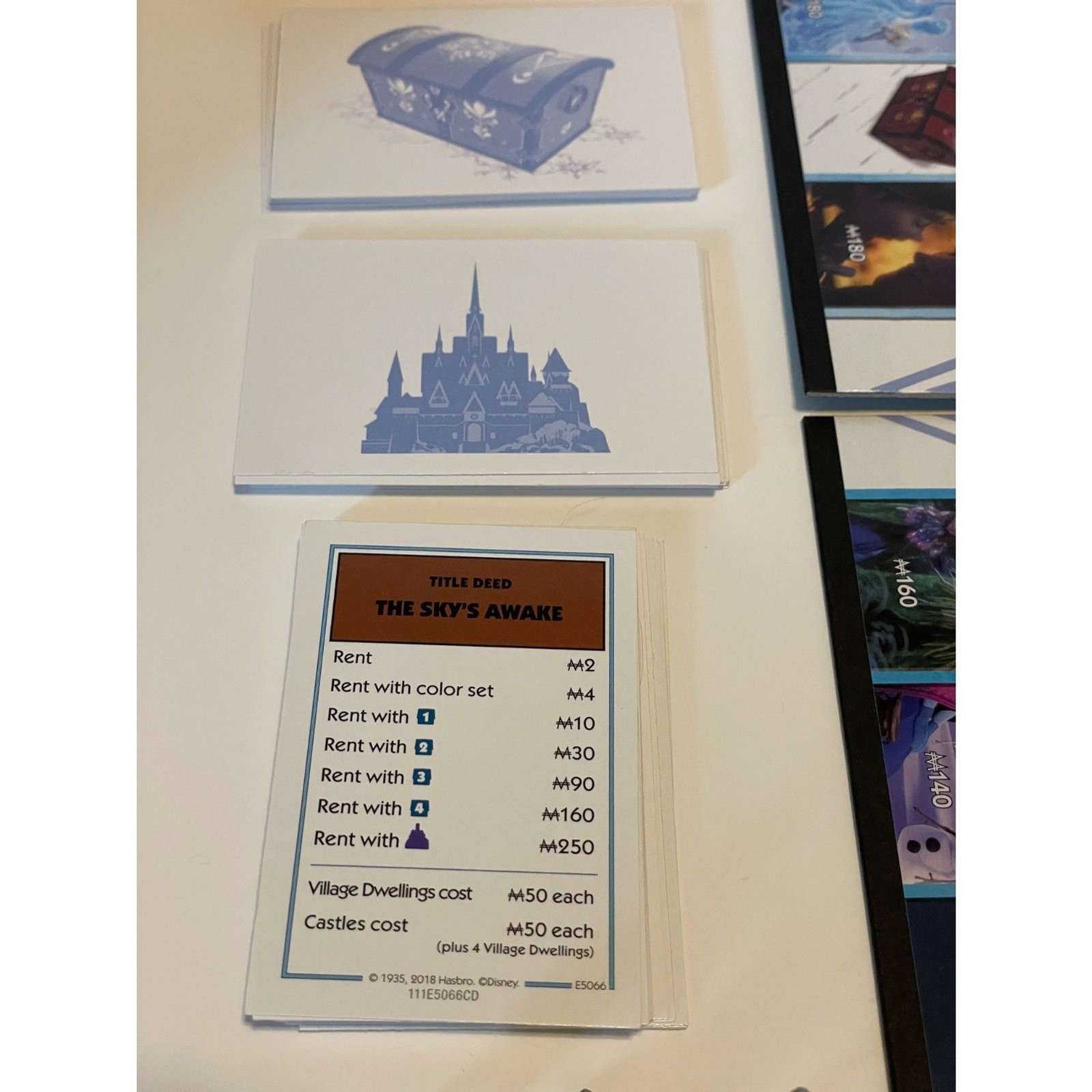 Disney Frozen 2 Monopoly Game No Box, All Pieces are Complete