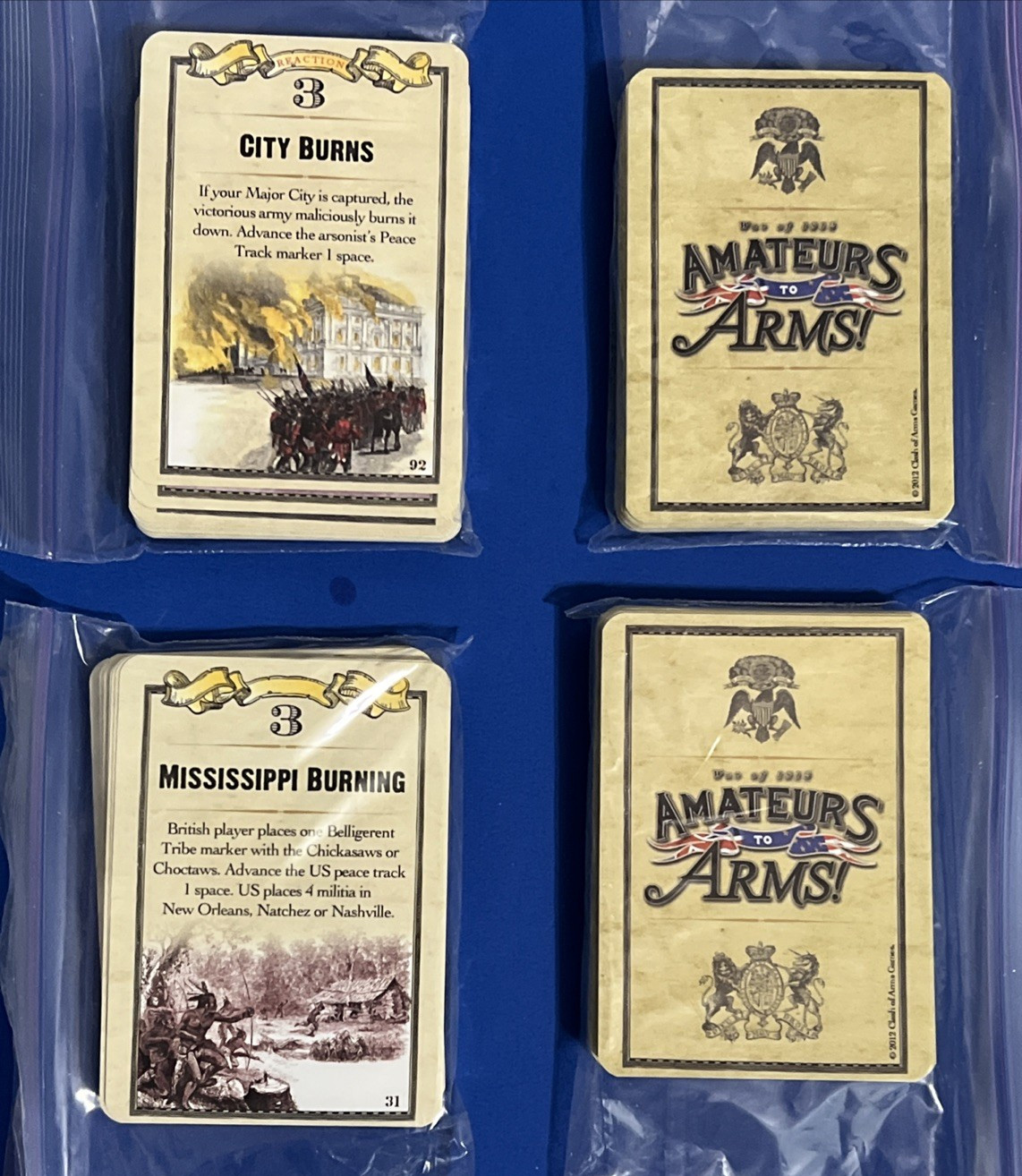 Amateurs To Arms: War Of 1812. 200th Anniversary Ed. Clash Of Arms. Punched