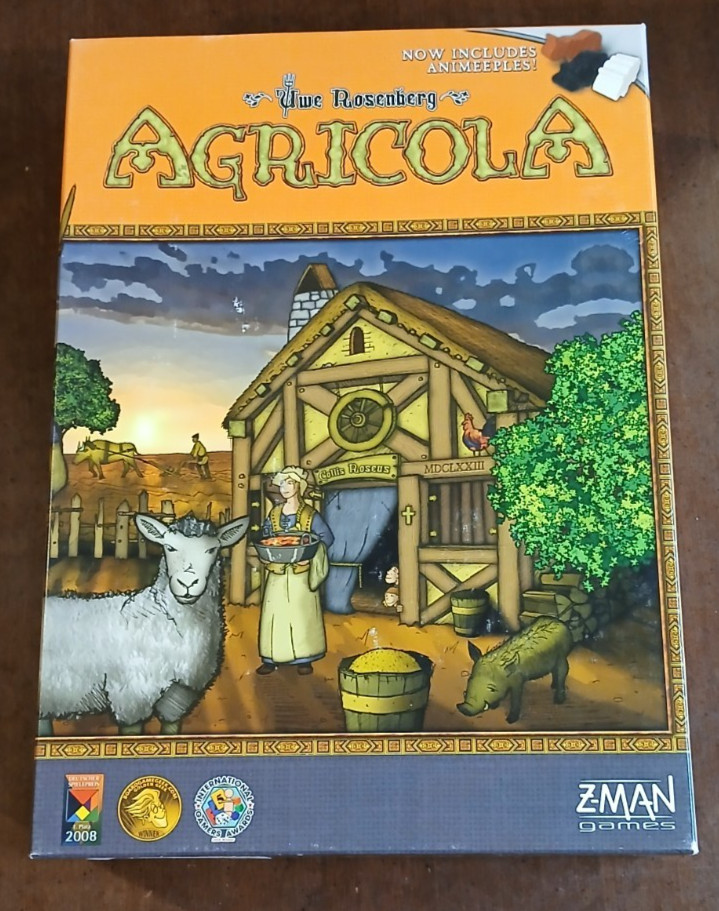 Z-Man Games Agricola Board Game 2007 w/Animeeples Pre-Owned 100% Complete VGUC