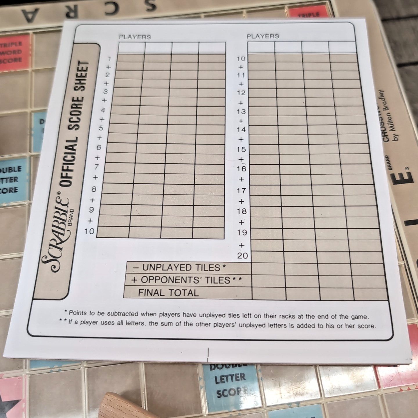 Vintage Scrabble Deluxe Edition 1989 Milton Bradley Rotating Board Complete