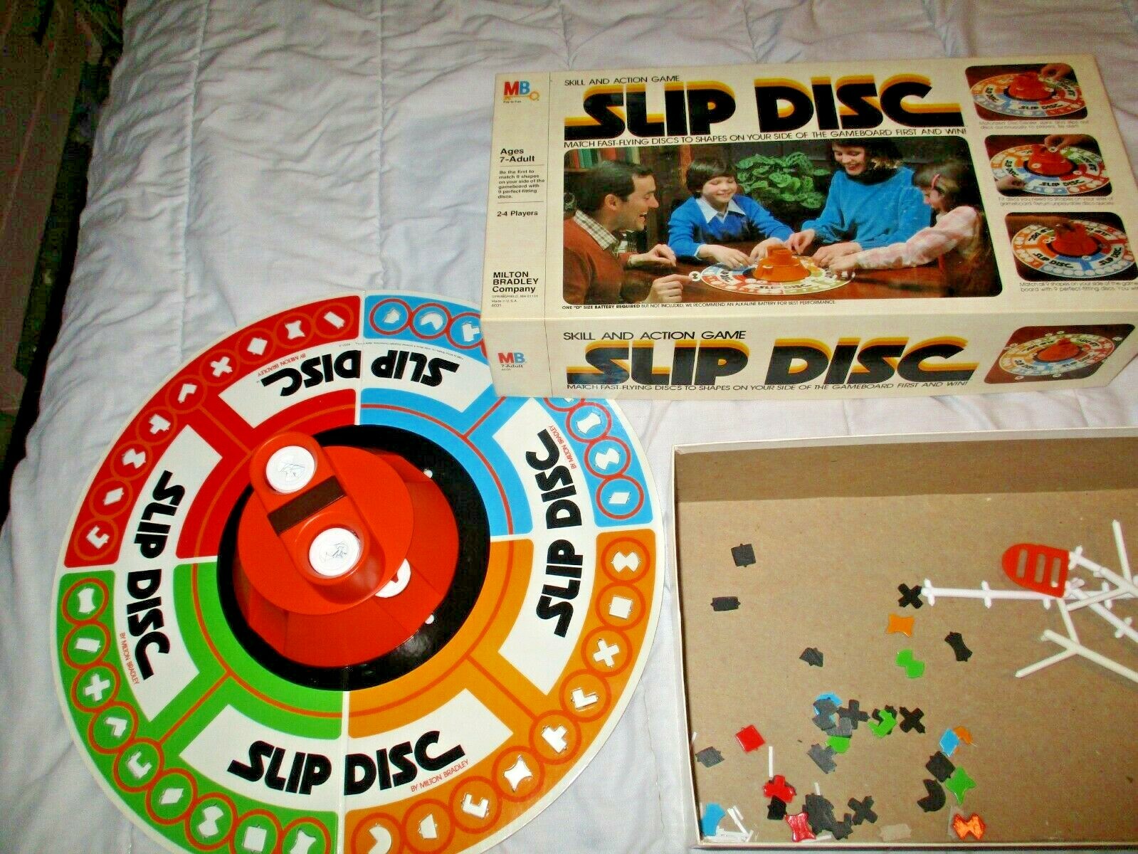 MILTON BRADLEY SLIP DISC SKILL AND ACTION GAME – 1980 GAME , COMPLETE