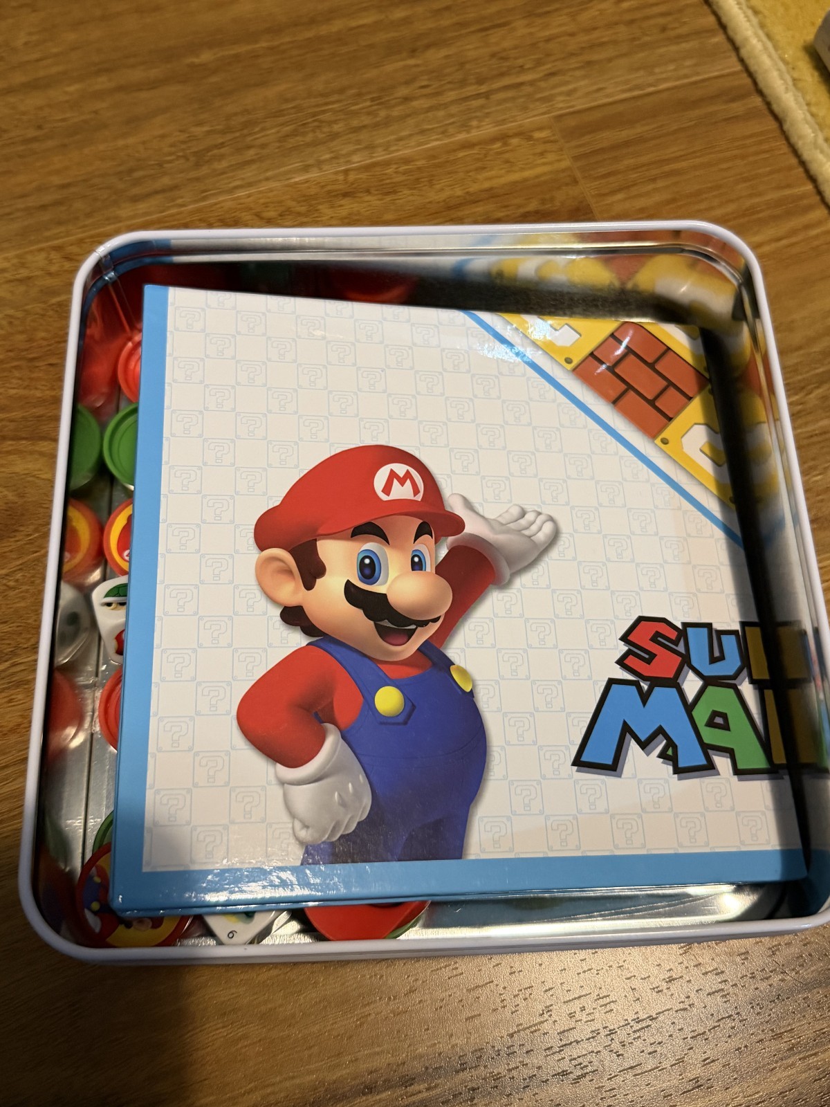 Super Mario Checkers & Tic Tac Toe Collector’s Tin Board Game Nintendo