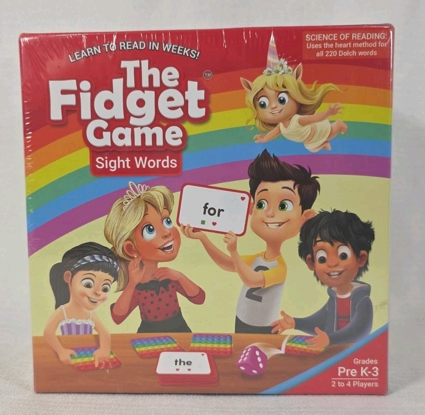 The Fidget Game Sight Words Educational Game Pre-K to 3 Learn to Read Reading