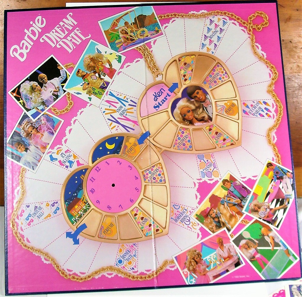 Vtg 1992 Barbie Dream Date Game Almost Complete or Parts Very Good Condition