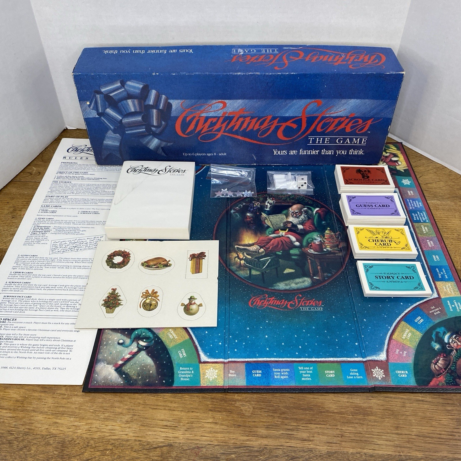 Vintage 1988 Christmas Stories The Game Complete 2-D Games Family Unpunched