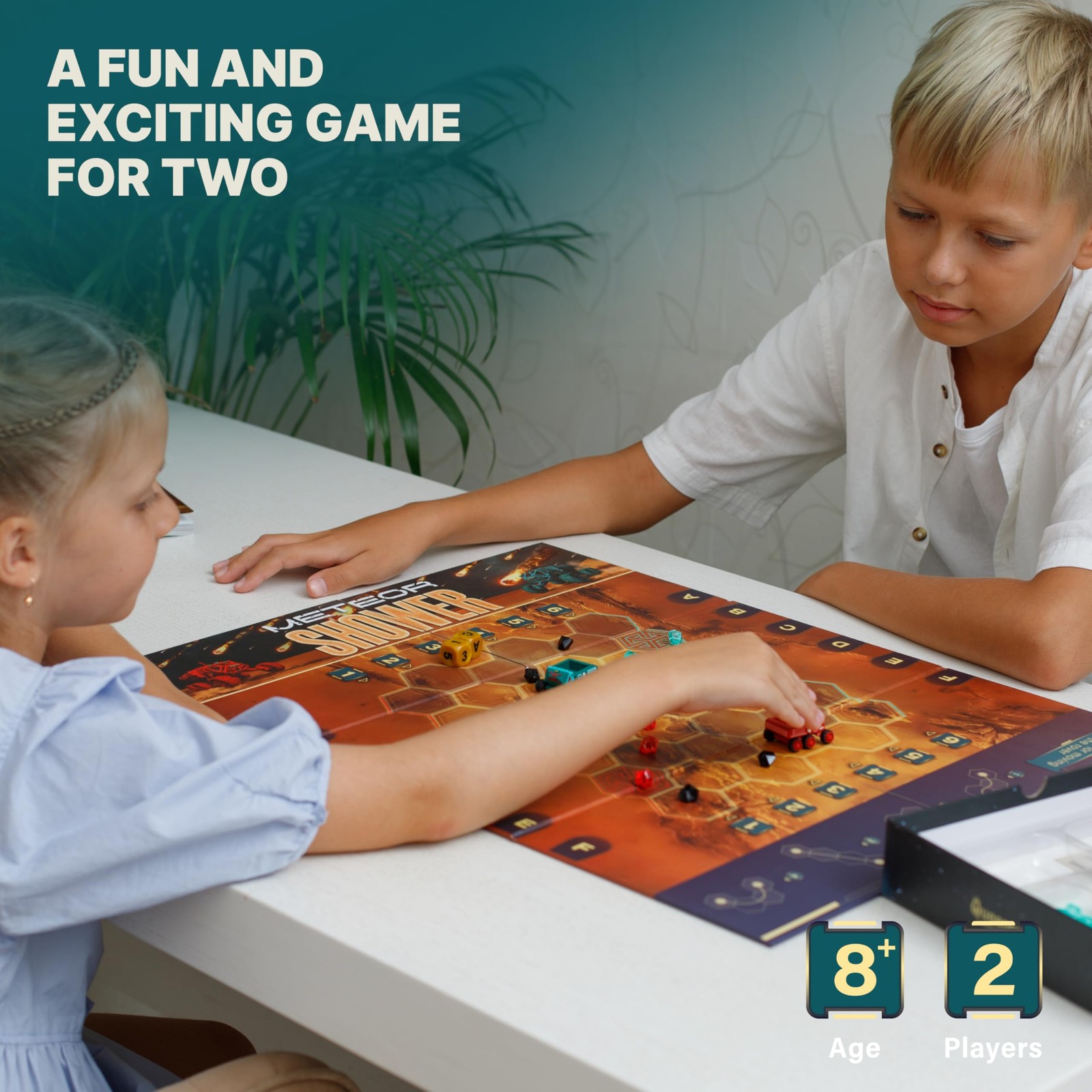 Meteor Shower – Board Game for Adults and – Fast Strategy Game – 2 Player Tab…