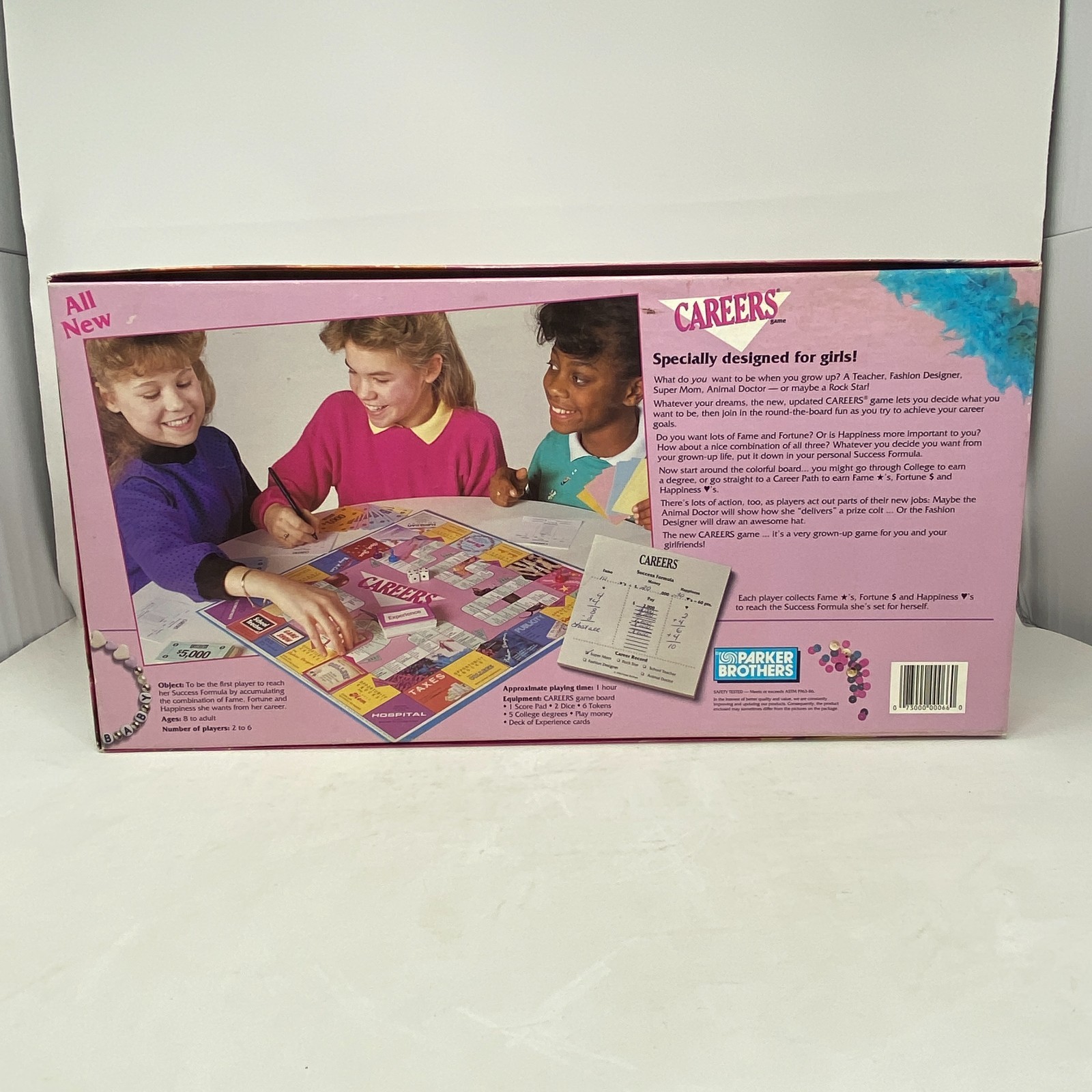 Vintage 1990 CAREERS For Girls Parker Brothers Board Game COMPLETE
