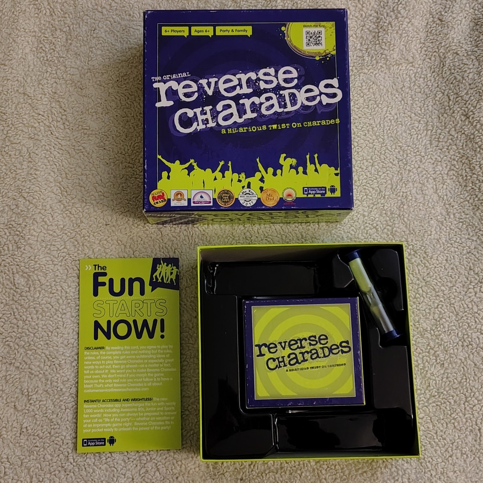 Reverse Charades Board Game Opened Box Used Great Condition