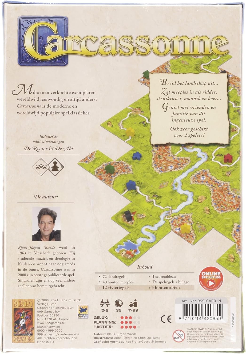 WAYS 999 Games — Carcassonne — Dutch— Packaging may vary