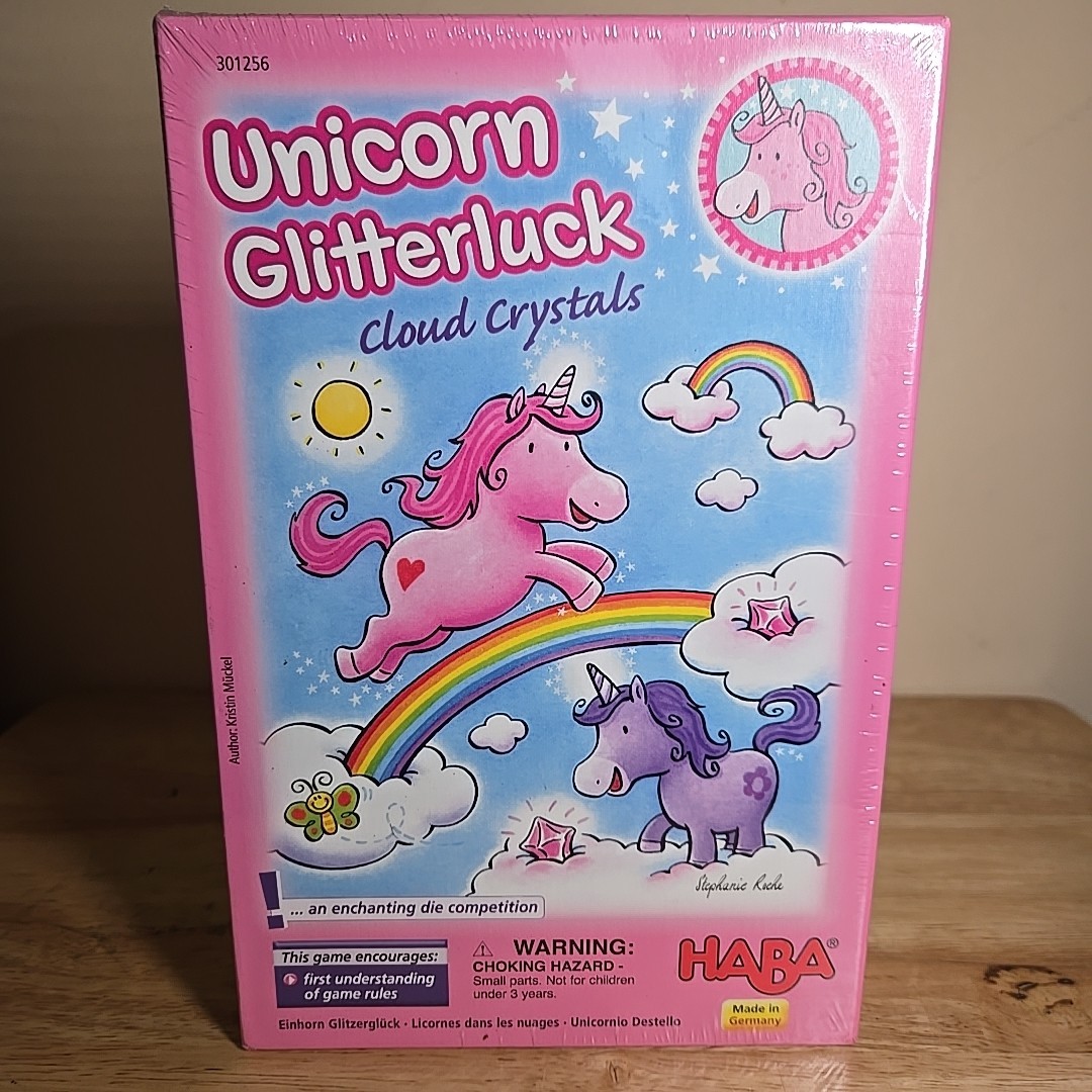 HABA Unicorn Glitterluck Cloud Crystals Kids Childrens Board Game Sealed