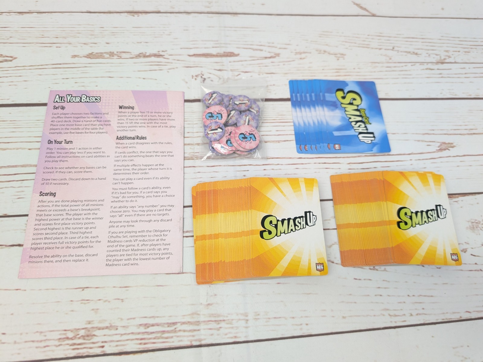 Smash Up Pretty Pretty Expansion Board Card Game AEG *No Box