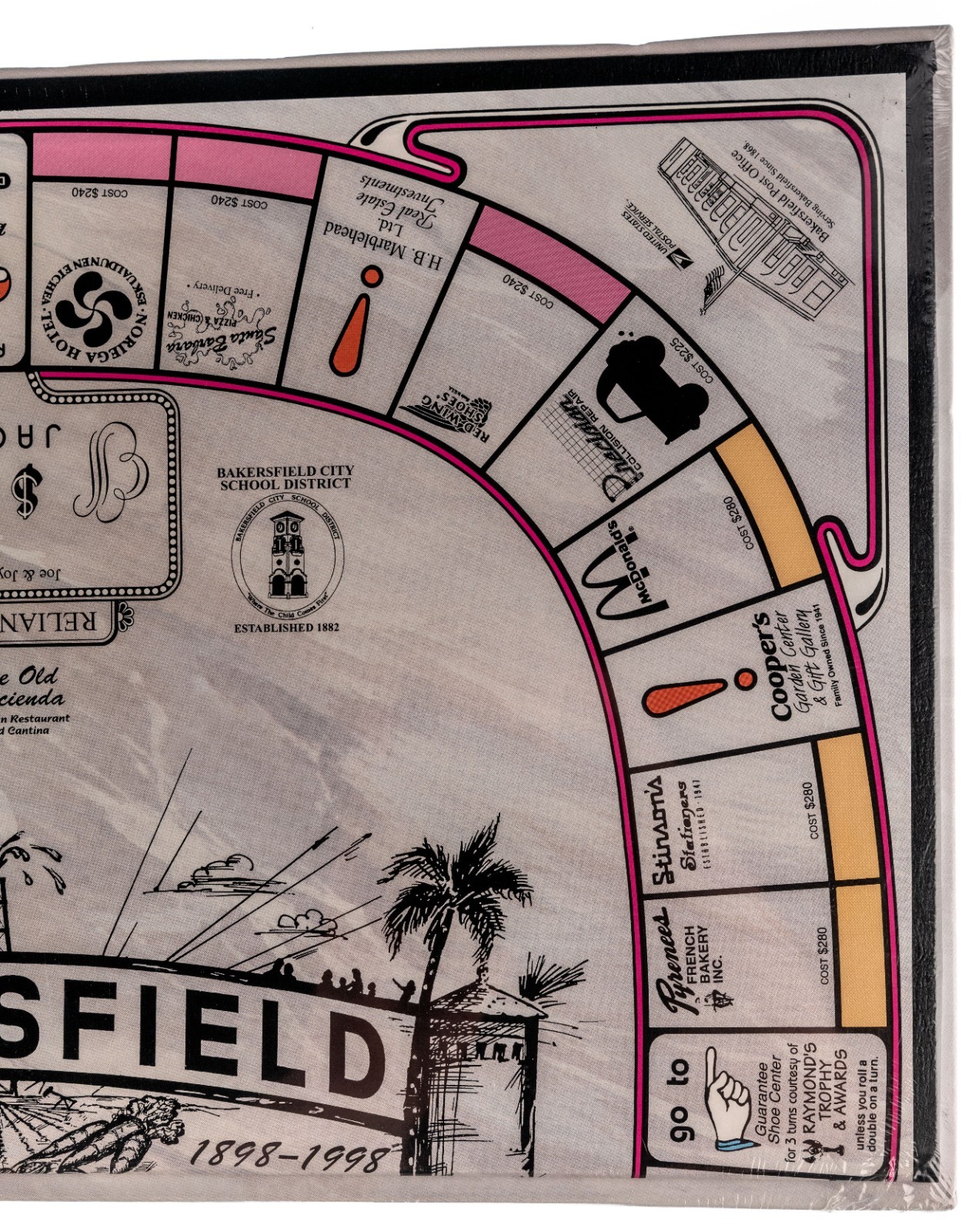 City-opoly Bakersfield Monopoly Style Board Game NEW SEALED 1998 Hometown Games