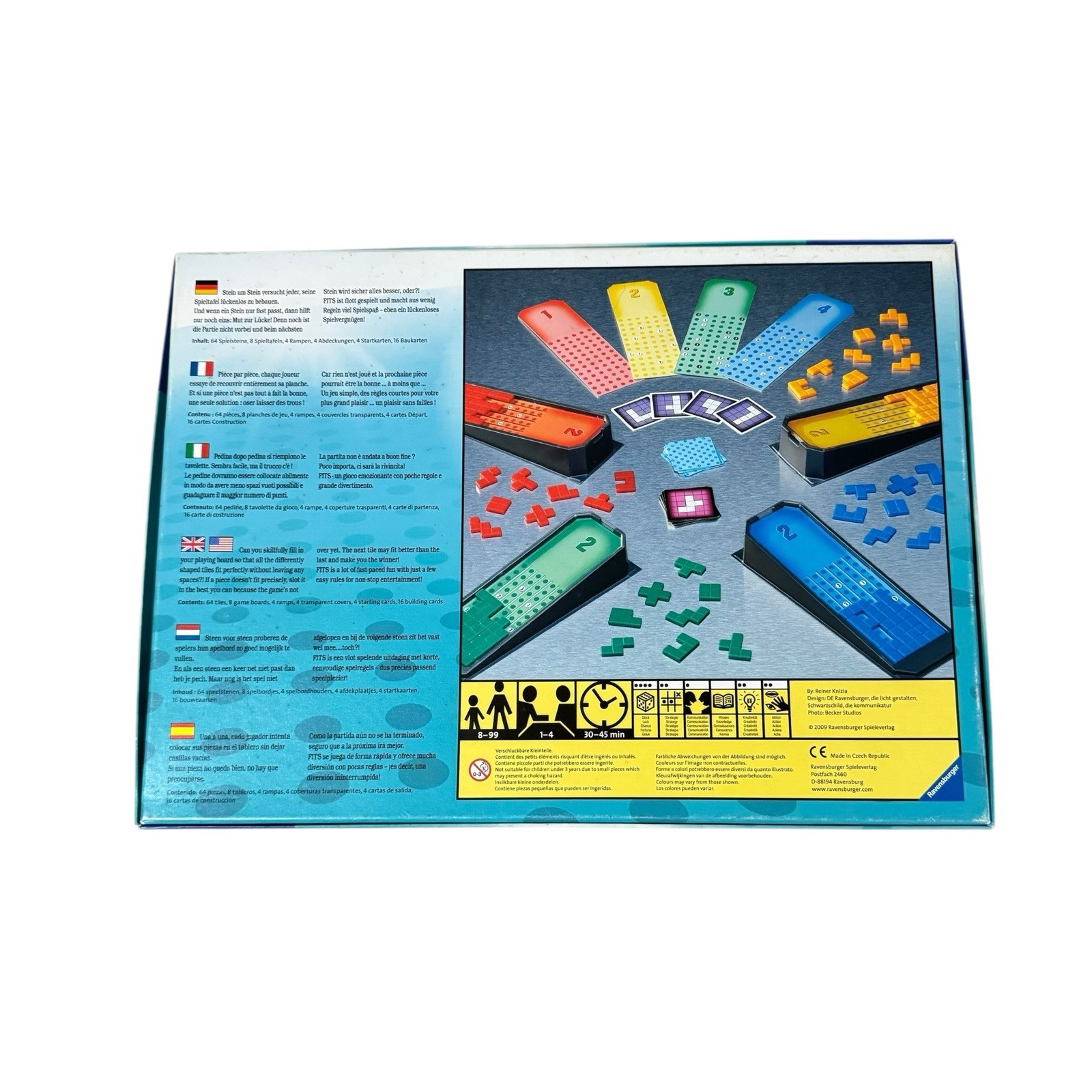 Ravensburger FITS Game Fill in the Spaces 2009 Reiner Knizia Complete EUC