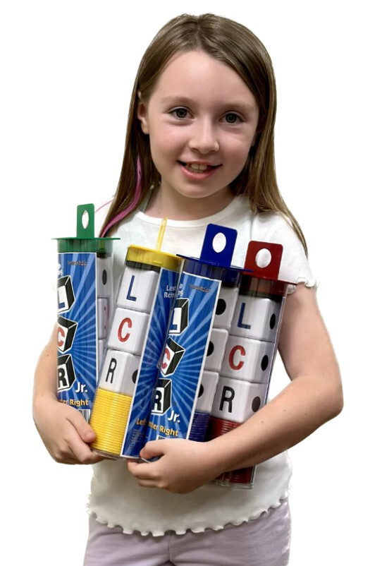 NEW FOR 2024! LCR® Left Center Right™ Dice Game – Junior Size – ONE GAME (RED)