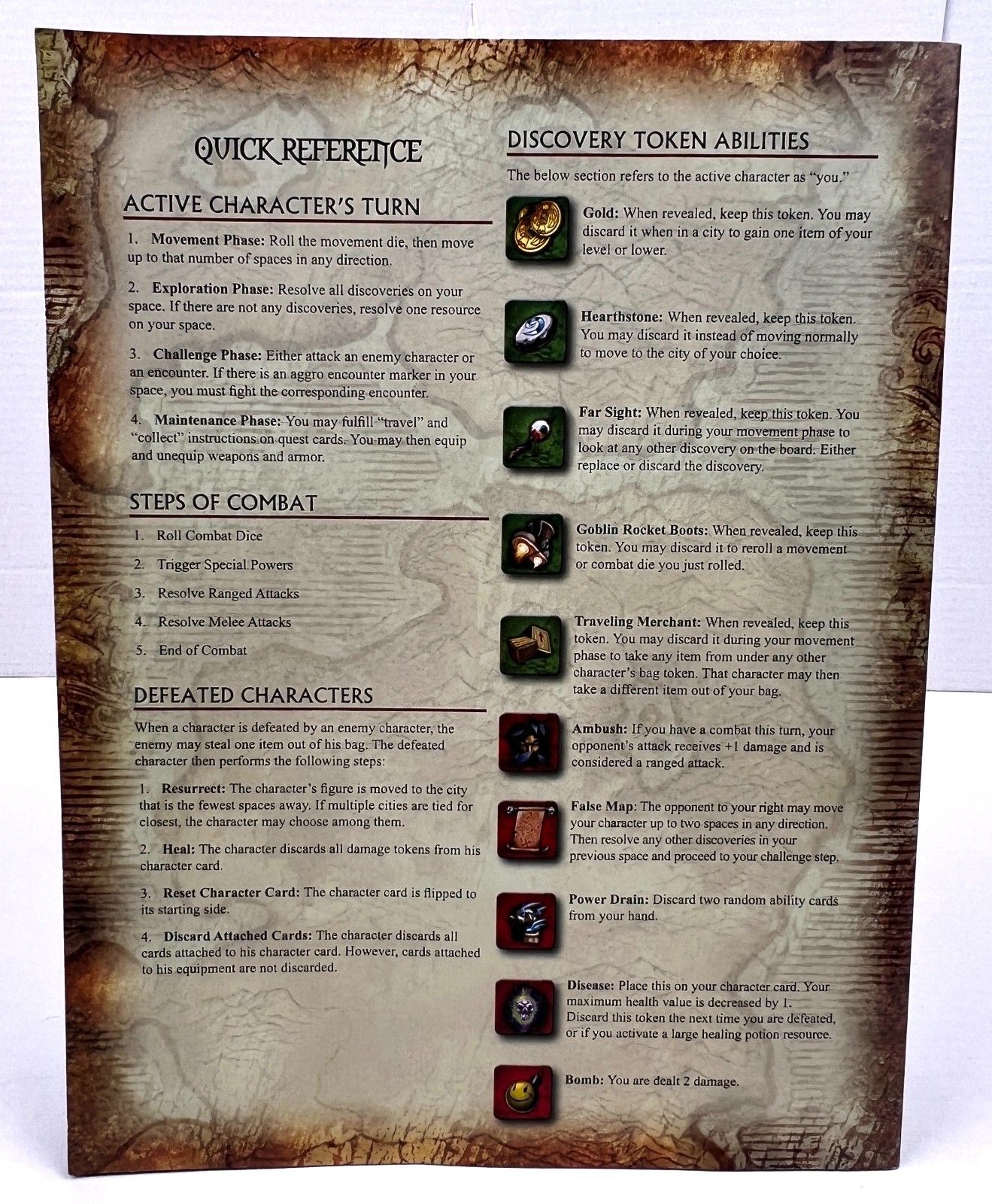 2008 World of Warcraft The Adventure Board Game Rules of Play Parts Rulebook