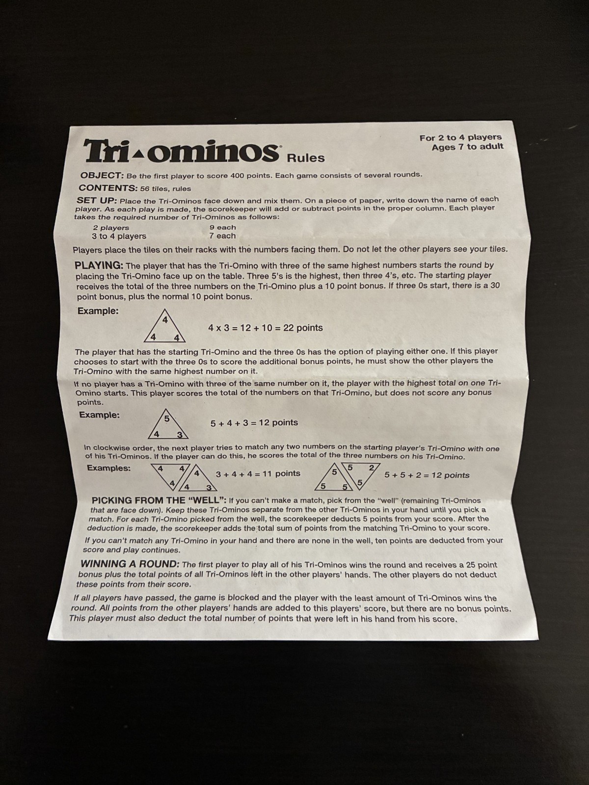 Pressman Deluxe Triominos