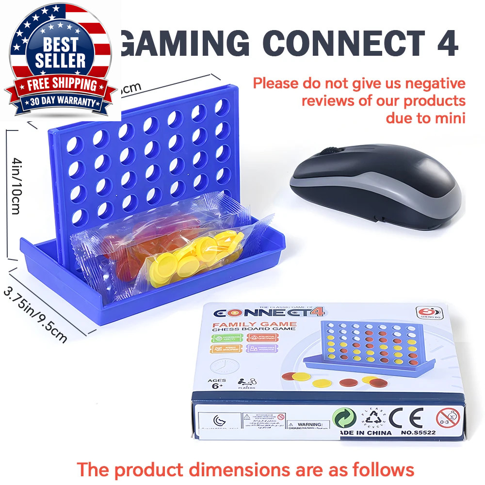 The Classic Game of Connect 4 Game for 2 Players; Connect 4 Grid Get 4 in a Row