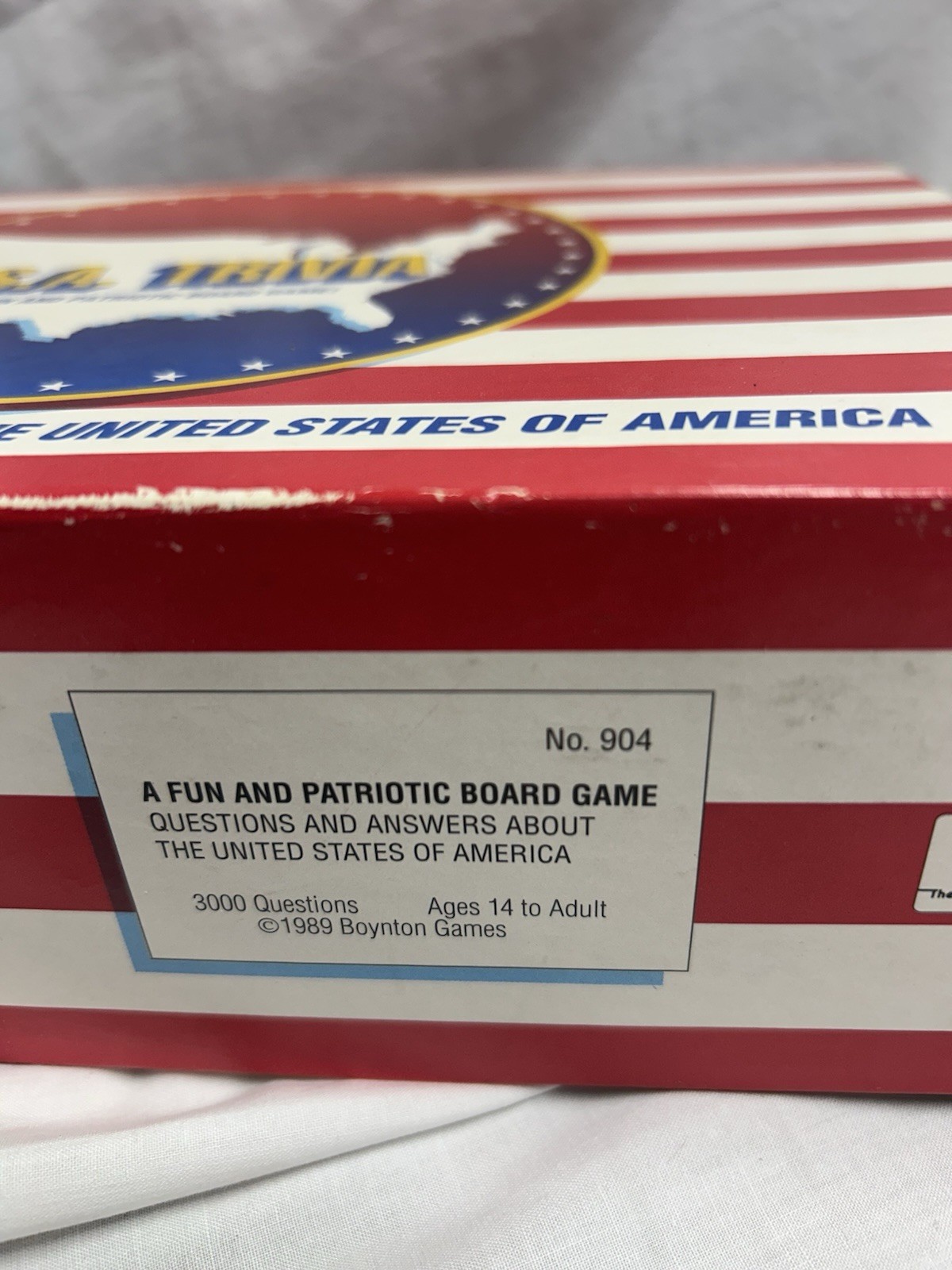 Vintage U.S.A. Trivia A Fun and Patriotic Board Game 1989 Complete