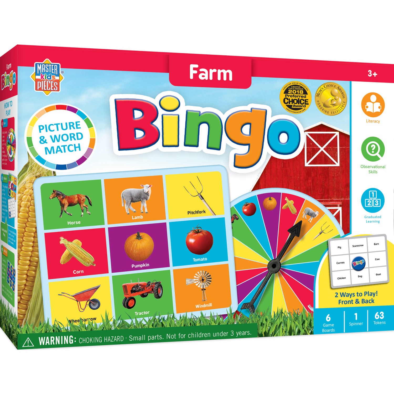 MasterPieces – Farm Bingo Game for Kids