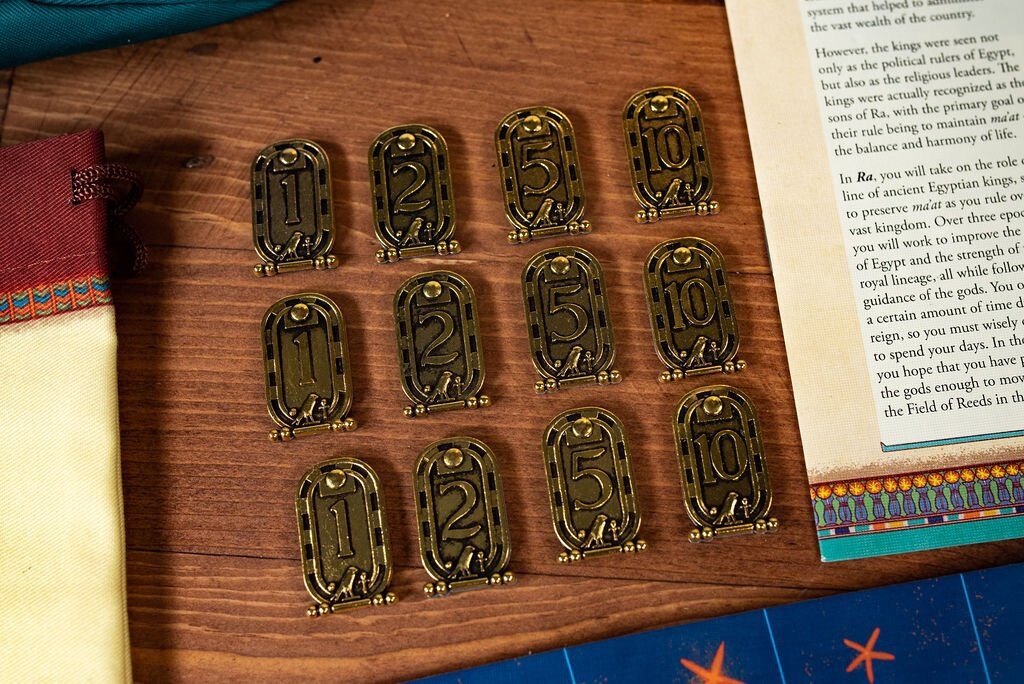 Ra Deluxe / Pharaoh Edition / Gamefound Exclusive Board Game / Metal Coins +More