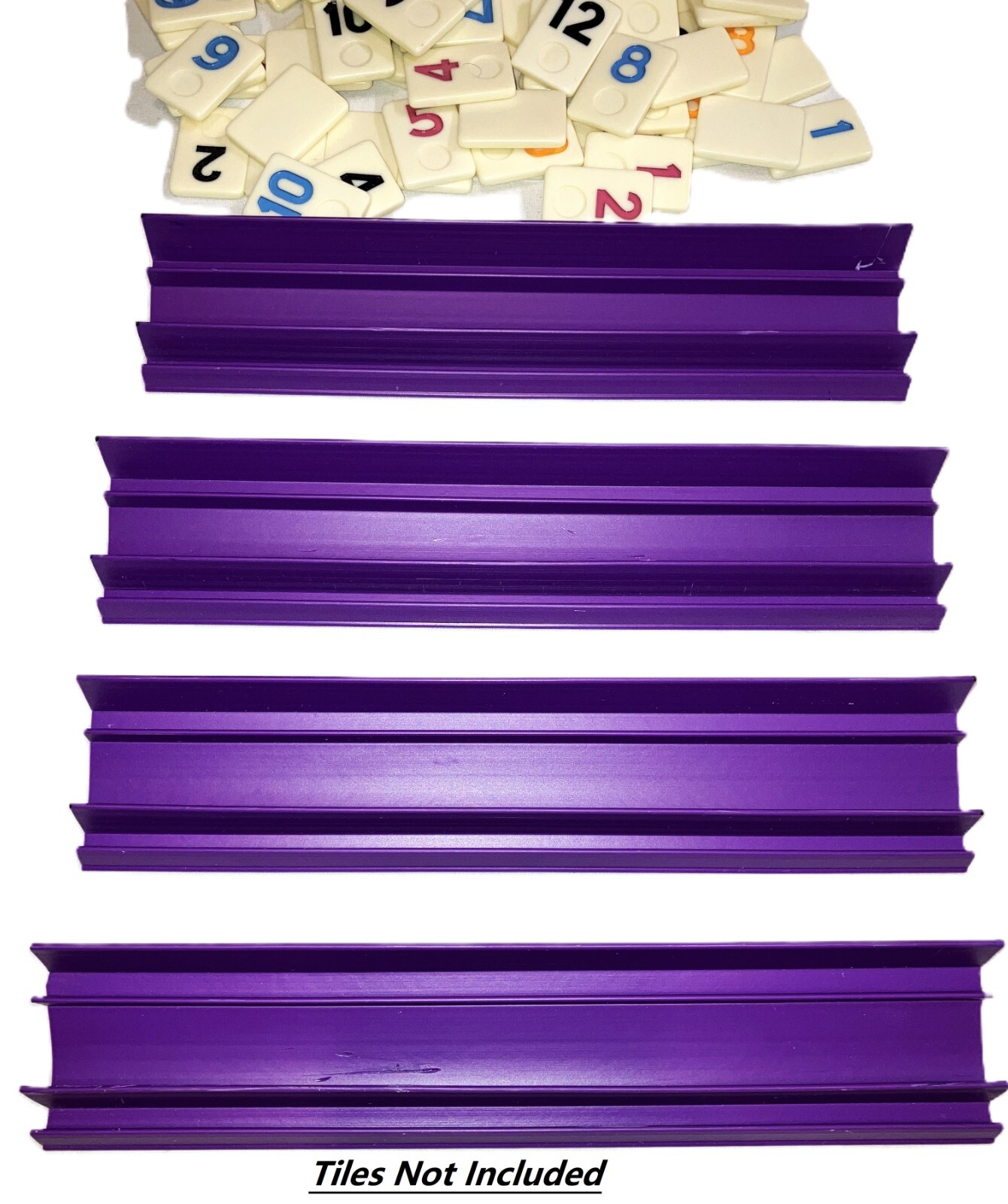 Rummy Tiles Cards Racks PURPL Holders Trays Set of 4 Racks Games Hands Organizer