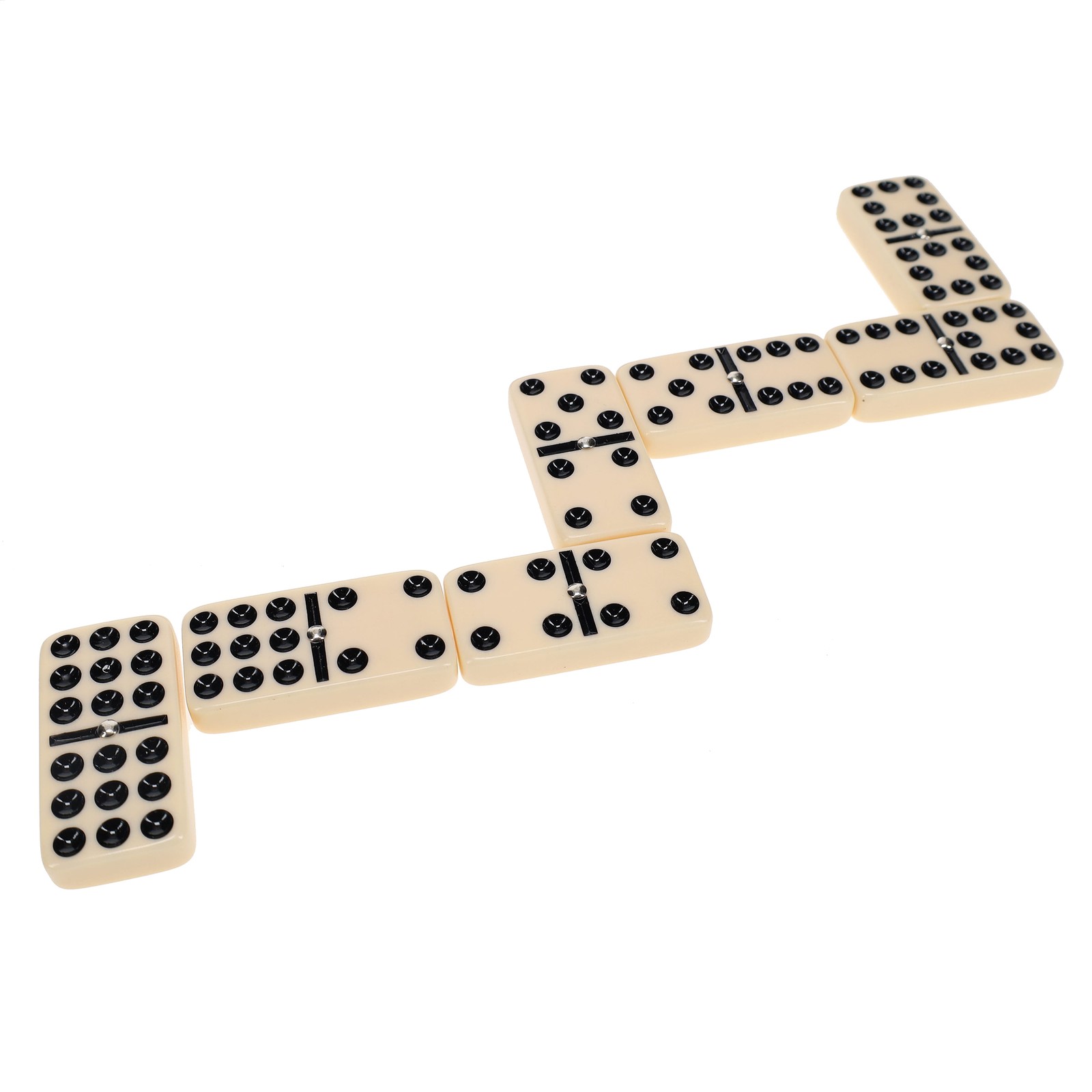WE Games Double Nine Dominoes – Ivory Tiles, Thick Size
