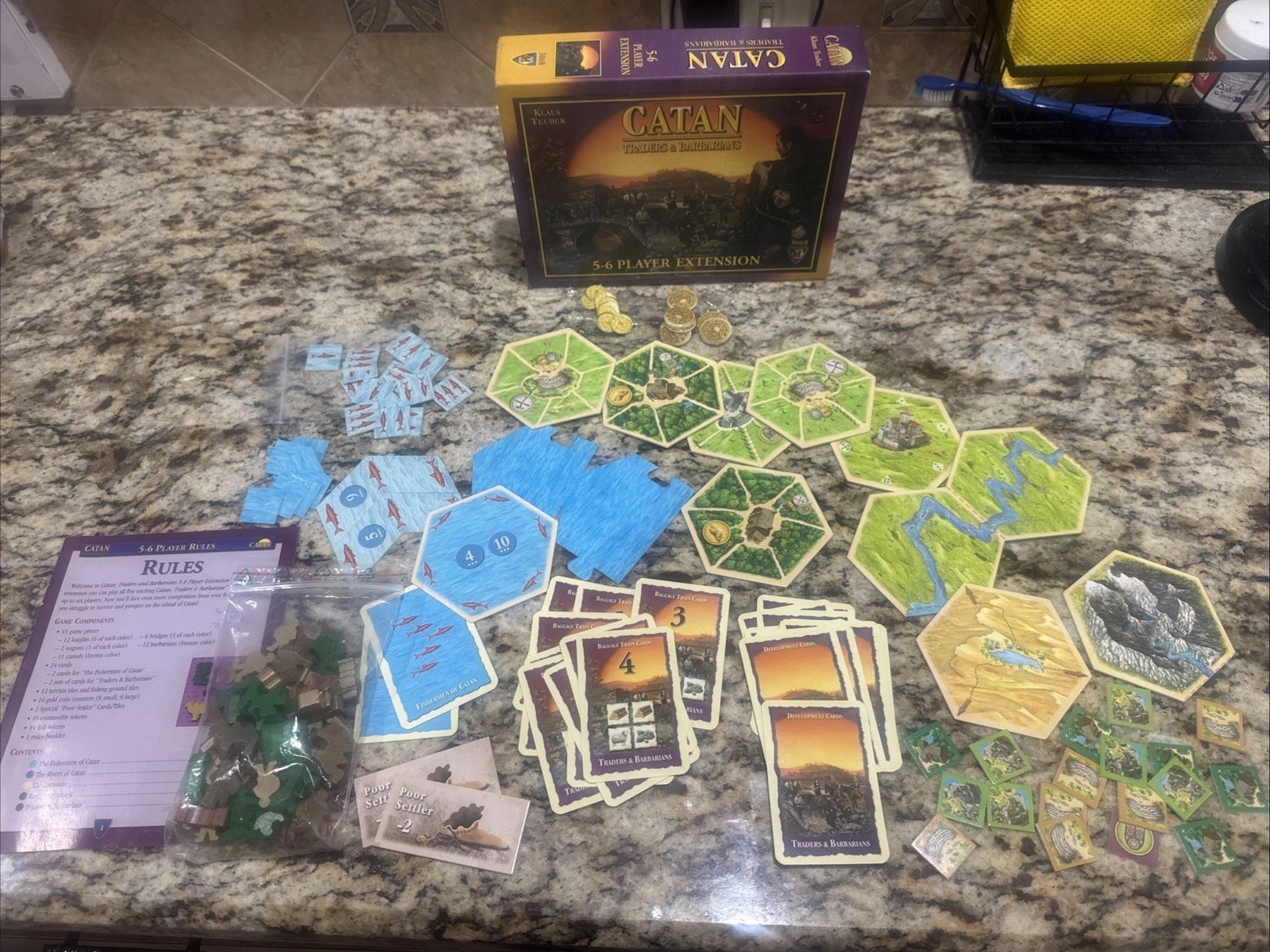 CATAN TRADERS AND BARBARIANS 5-6 PLAYER EXPANSION #3068 MAYFAIR GAMES RARE