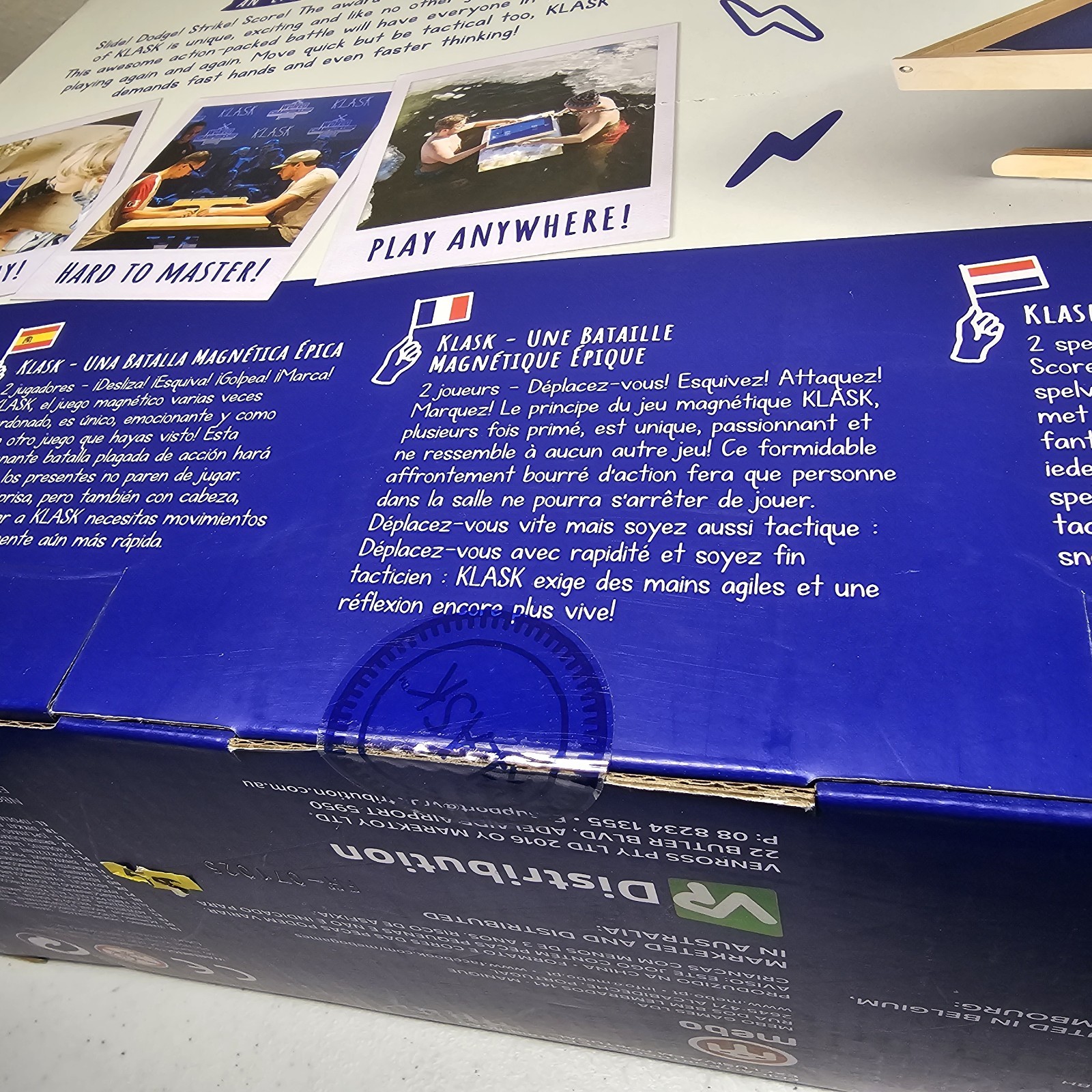 NEW Klask Tabletop Board Game Magnetic Foosball Hockey Battle Denmark Ages 8+