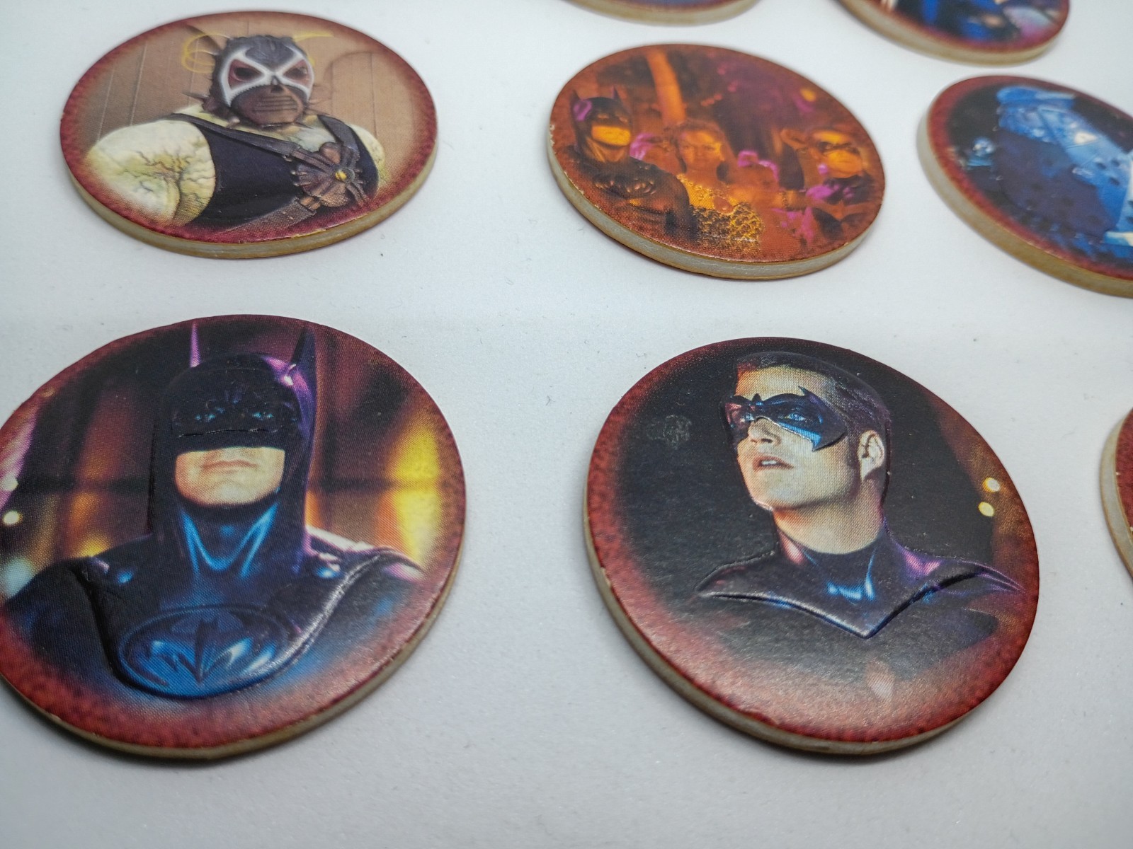 Batman And Robin Movie Pogs/Milkcaps 9 Total 1997 DC Comics