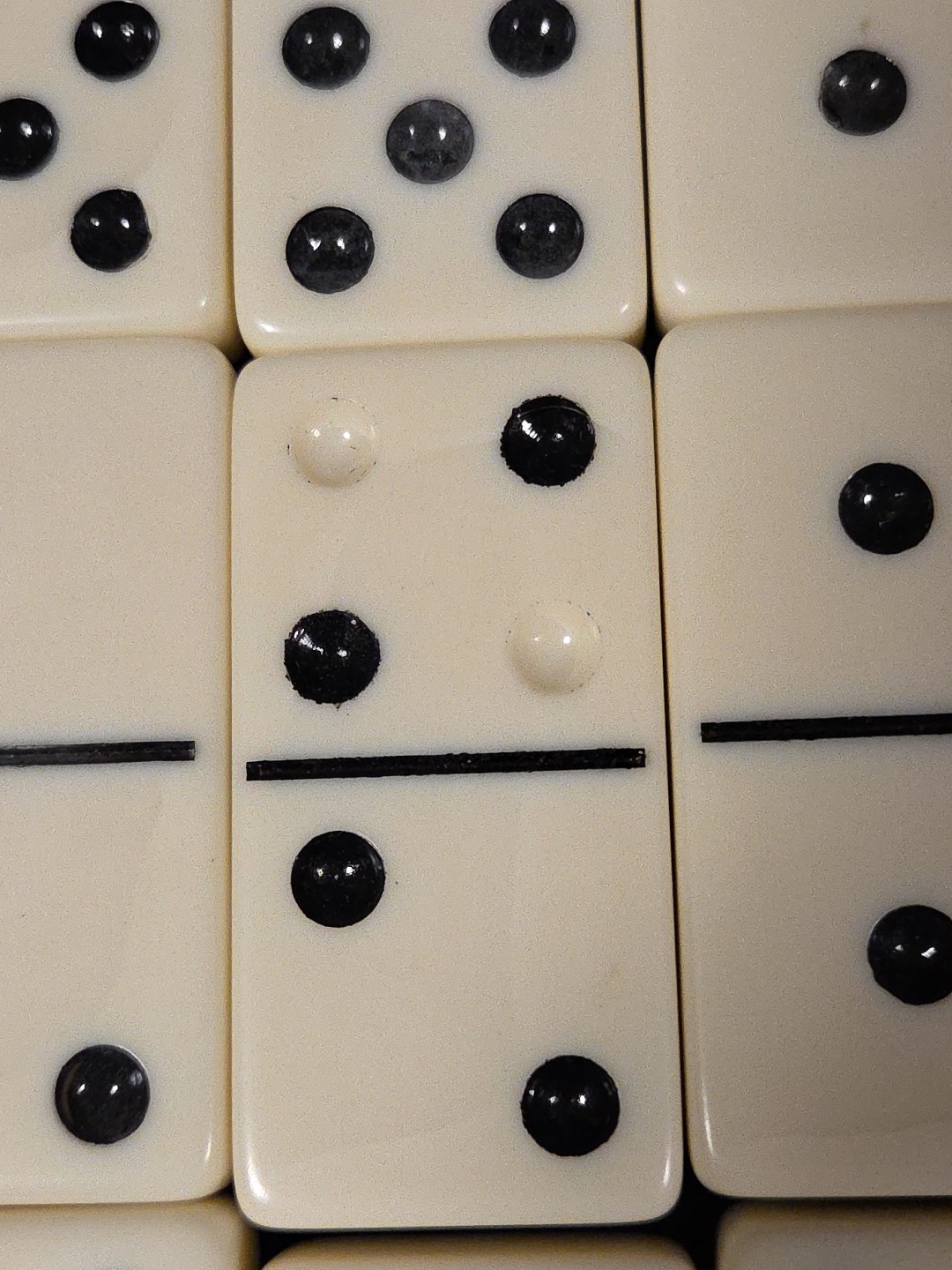 Dominoes 26 Piece Double-Six Ivory Domino Tiles Set Classic Numbers Incomplete
