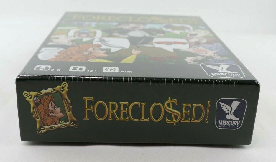 Foreclosed Family Board Game By Mercury Games Ages 13 & Up New Factory Sealed