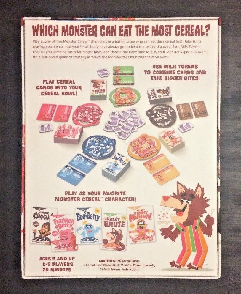 General Mills Cereal Monster Crunch! Breakfast Battle Game Boo Berry + Ad Icons
