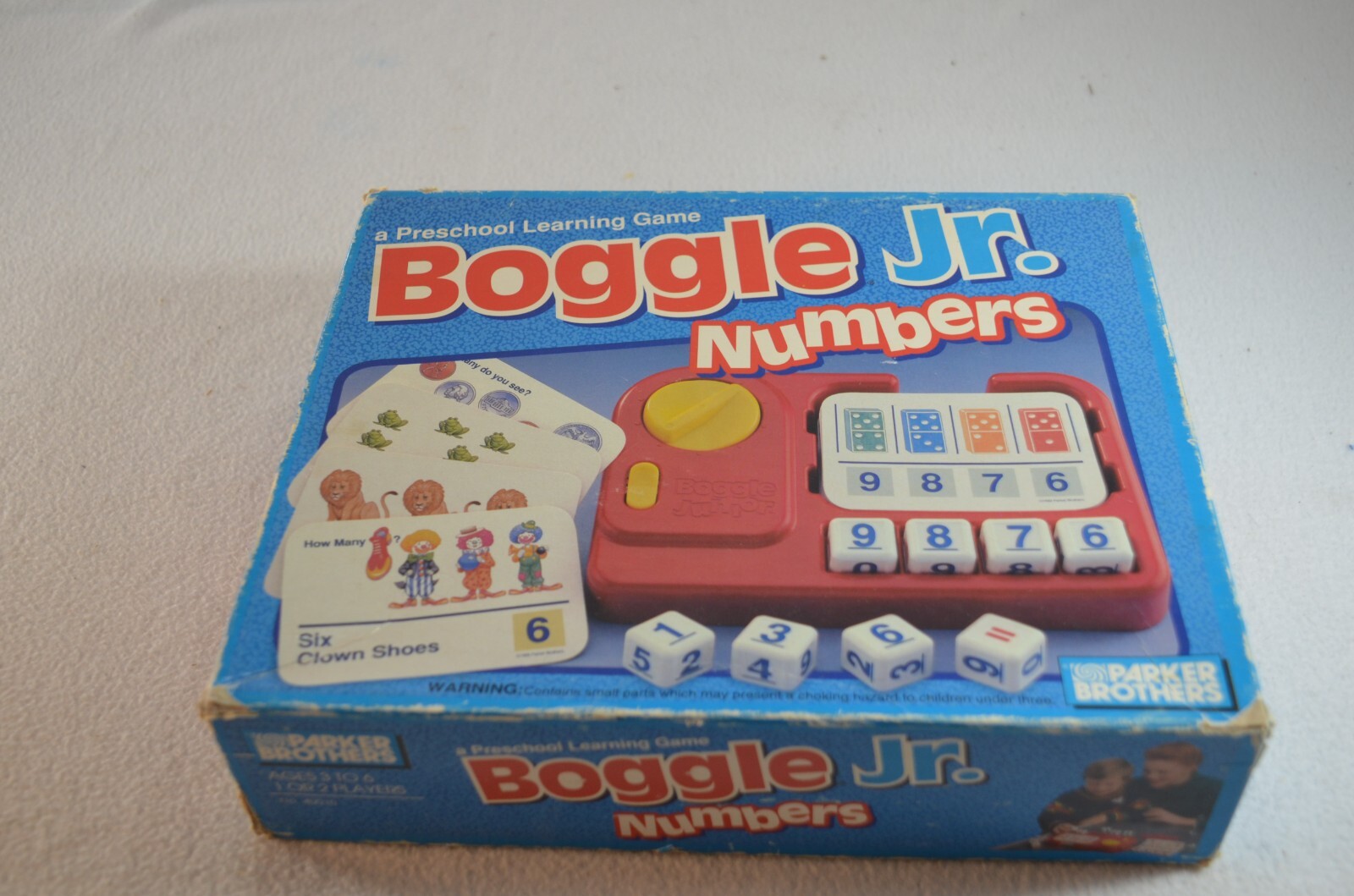 Boggle Jr. Numbers Parker Brothers Ages 3-6 1-2 Players Complete