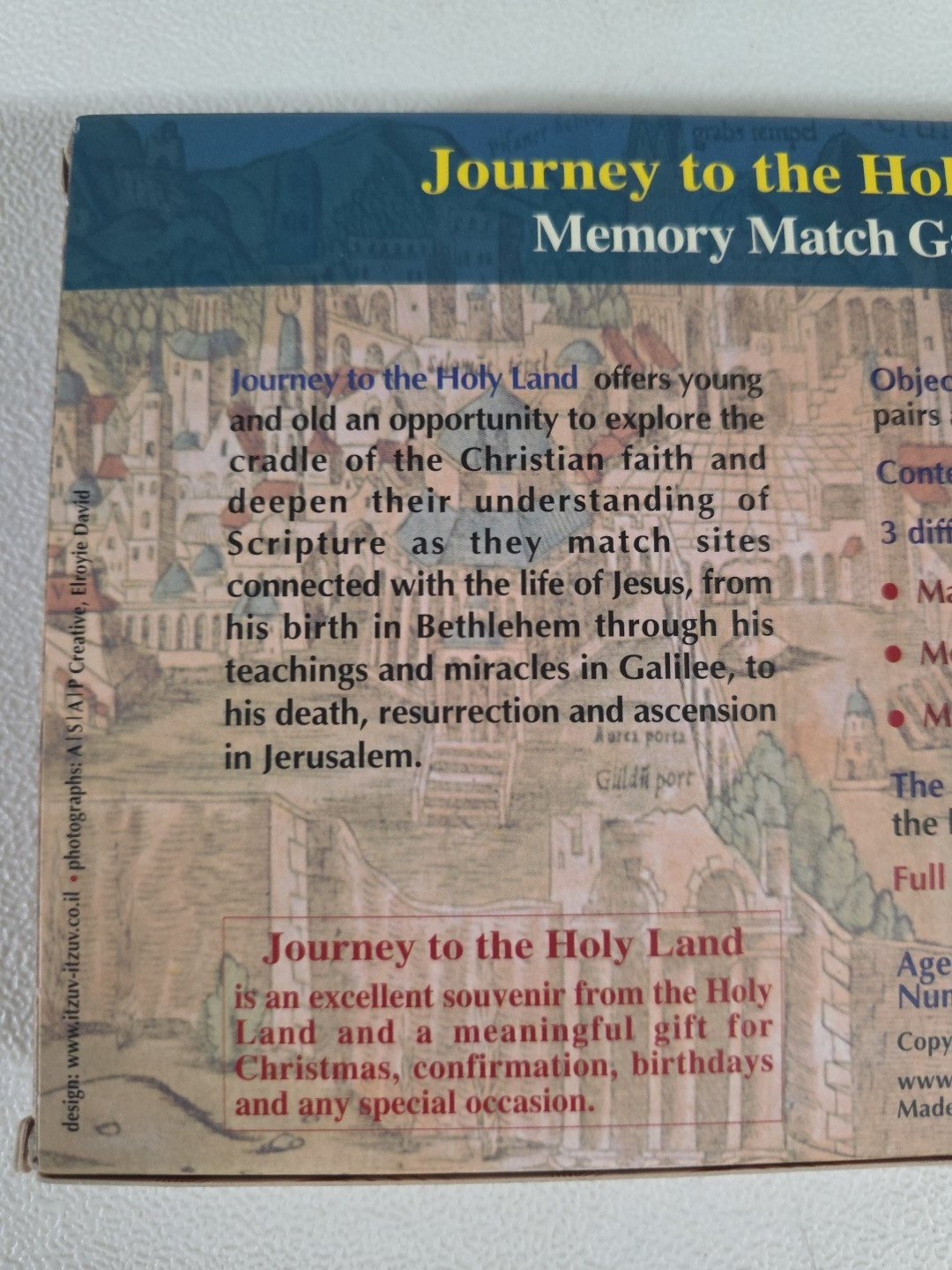 Journey to the Holy Land Memory Match Game 2009 Christian Faith 1-5 Players