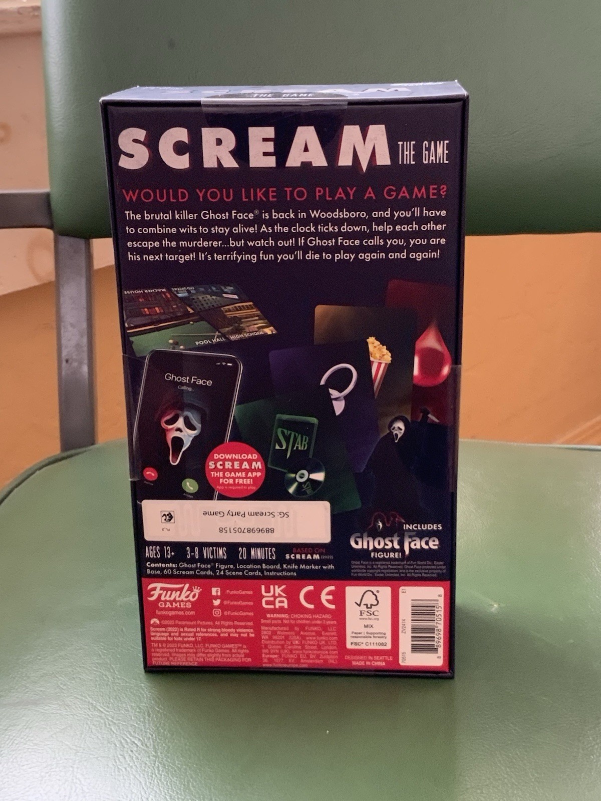 Funko Scream The Game 3-8 Players Ages 13+ Ghostface Figure New Sealed