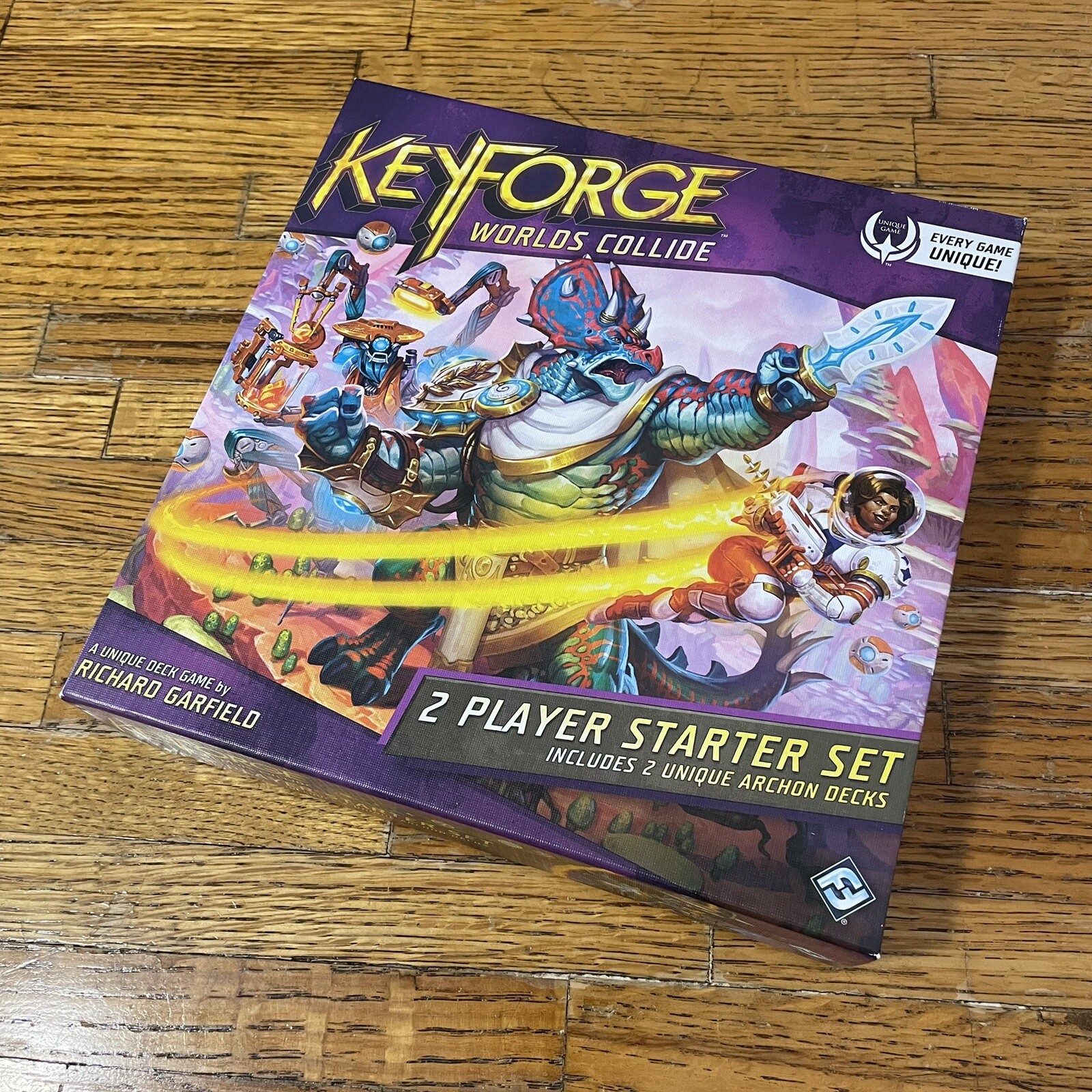 Keyforge Worlds Collide Starter Set w 2 Extra Decks Fantasy Flight Games