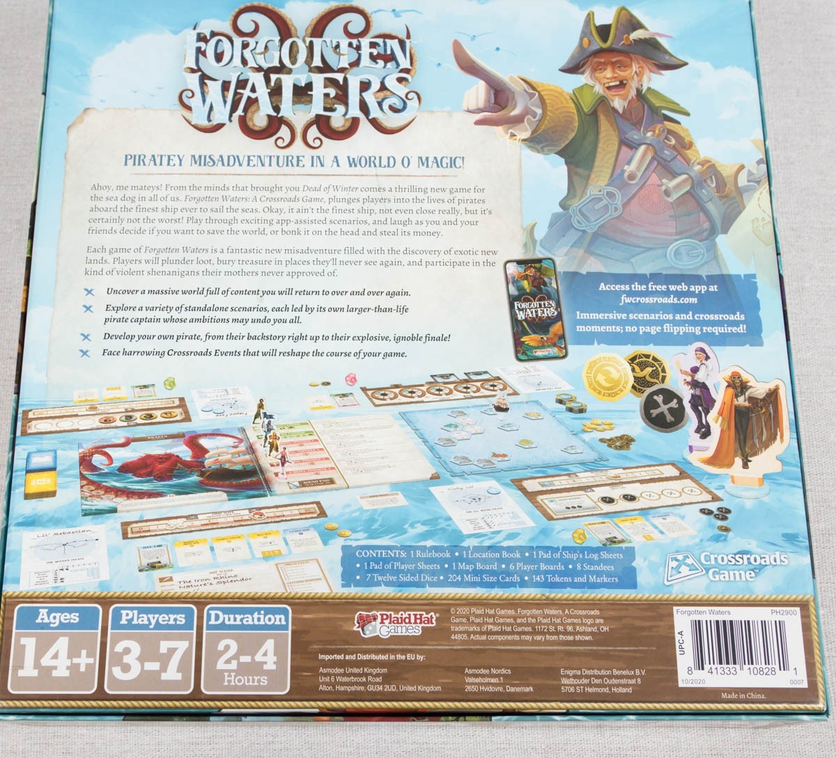 Forgotten Waters Board Game Plaid Hat Pirate Adventure Crossroads Unplayed 100%