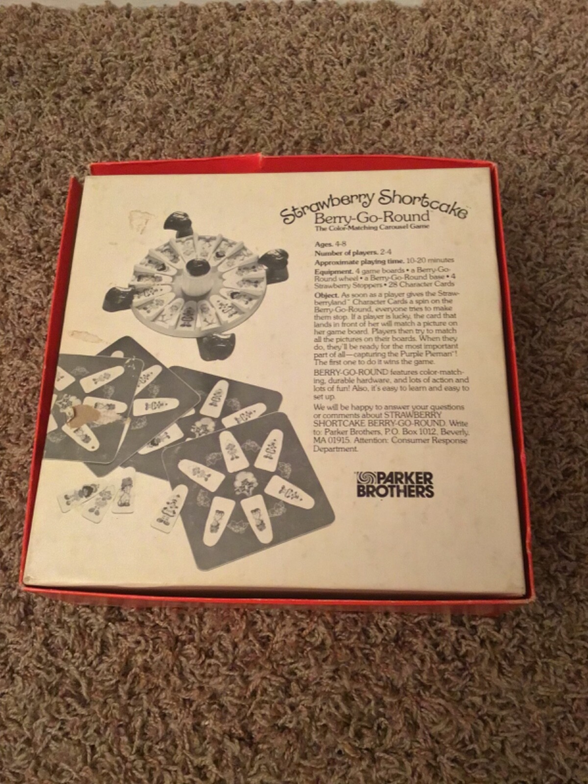 Vintage 1981 Parker Brothers Strawberry Shortcake Board Game Near Complete