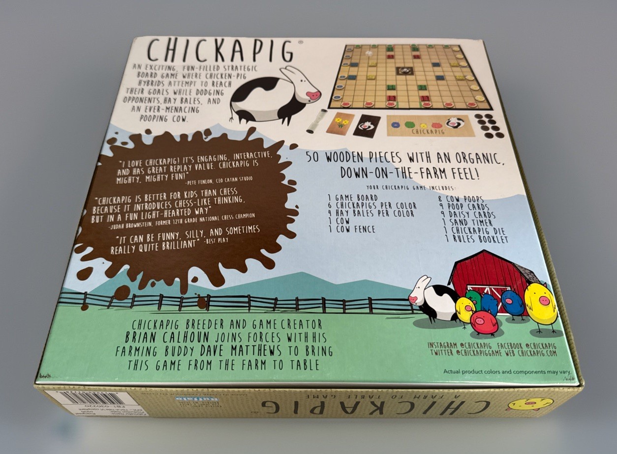 Chickapig Strategic Board Game Family Friendly Game For 2 or 4 Players New