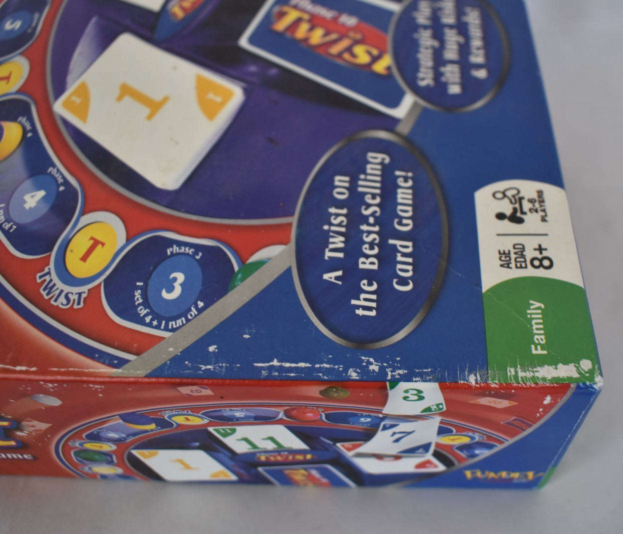 Phase 10 Twist Board Game Open Box SEALED PARTS Fundex 2008 Wickedly Wild Rummy