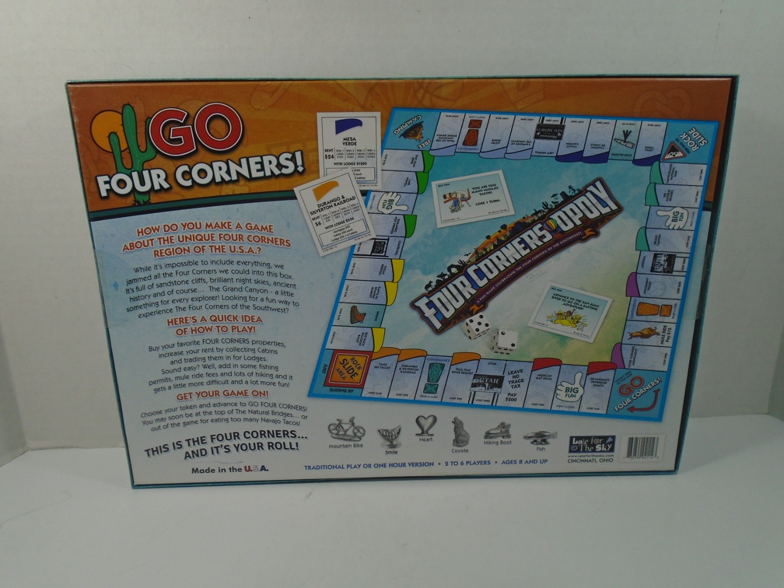 LATE FOR THE SKY–FOUR CORNERS-OPOLY–MONOPOLY BOARD GAME (NEW)