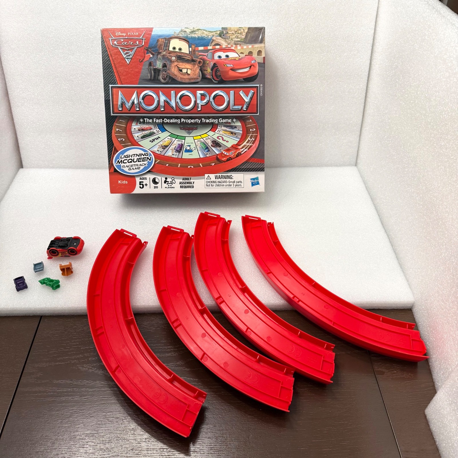 Disney Pixar Cars 2 Monopoly Game Lightning McQueen Racetrack Game New Open Box