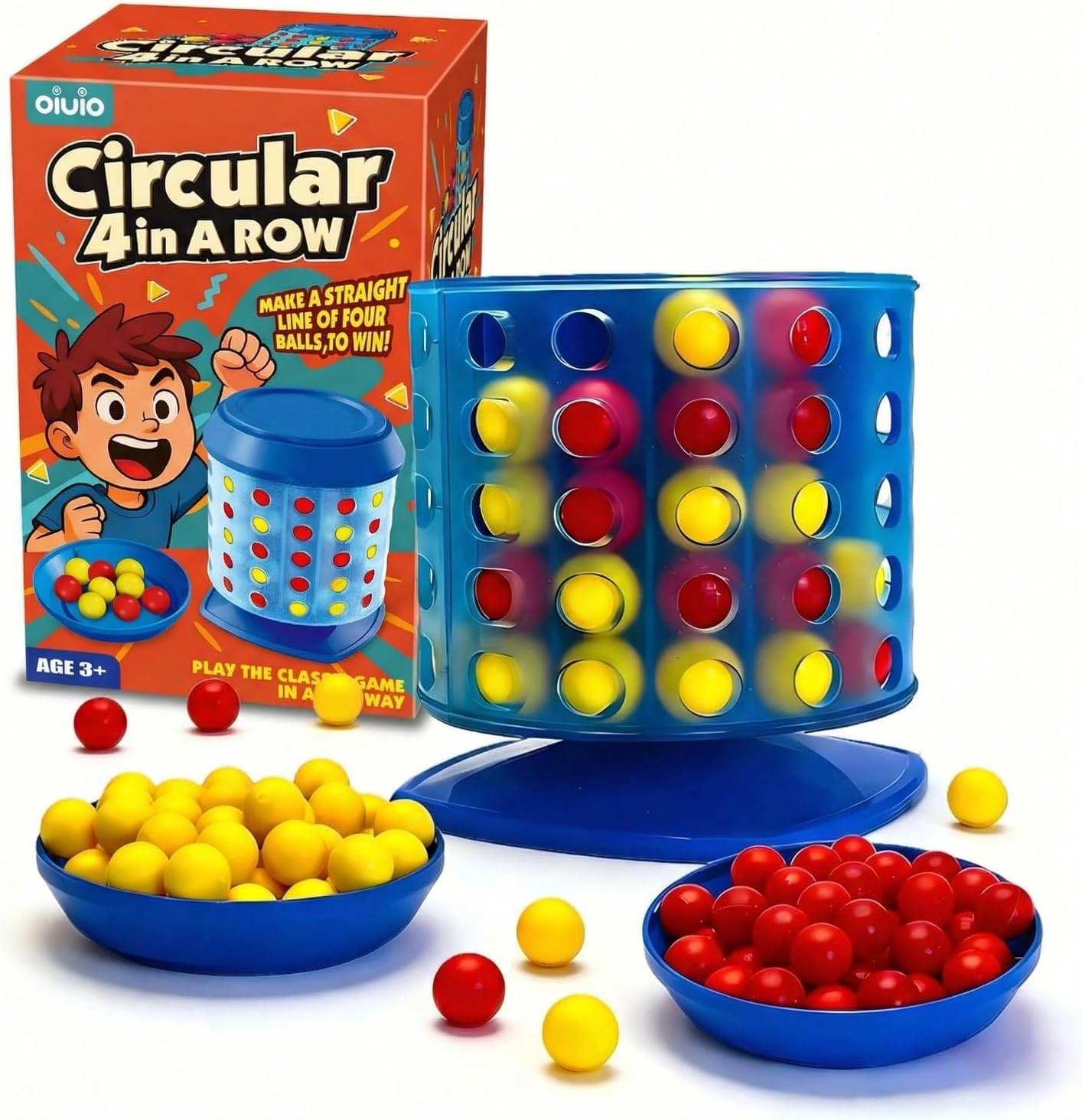 Circular 4 in a Row Game – 3D Strategy Board Game for Kids & Adults | Play