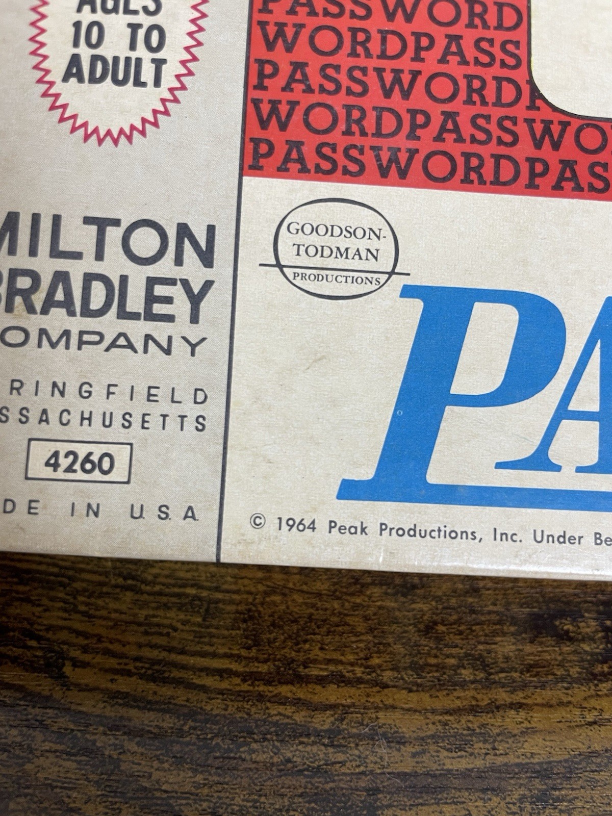 Vintage 1964 Milton Bradley Password Game Complete CBS TV Board Game #4260 USA