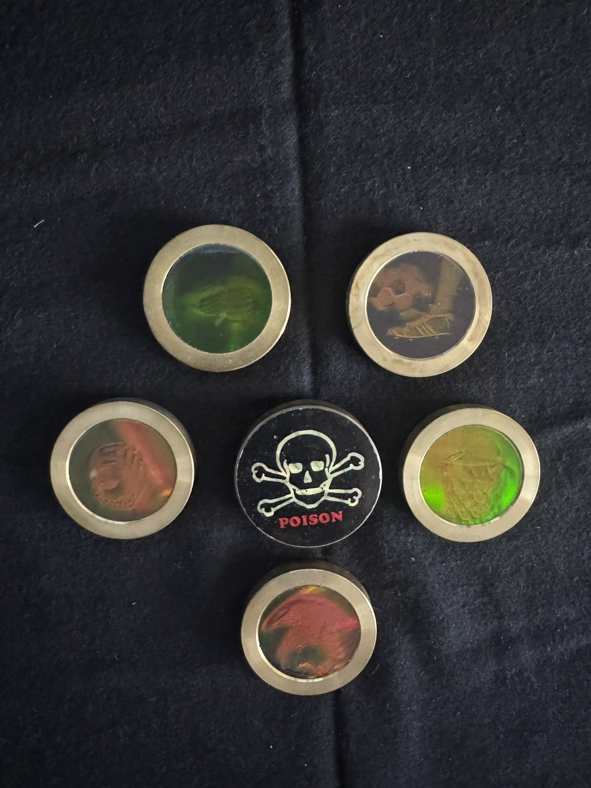 6 Hologram Brass Slammers With Images, 1990’s Games