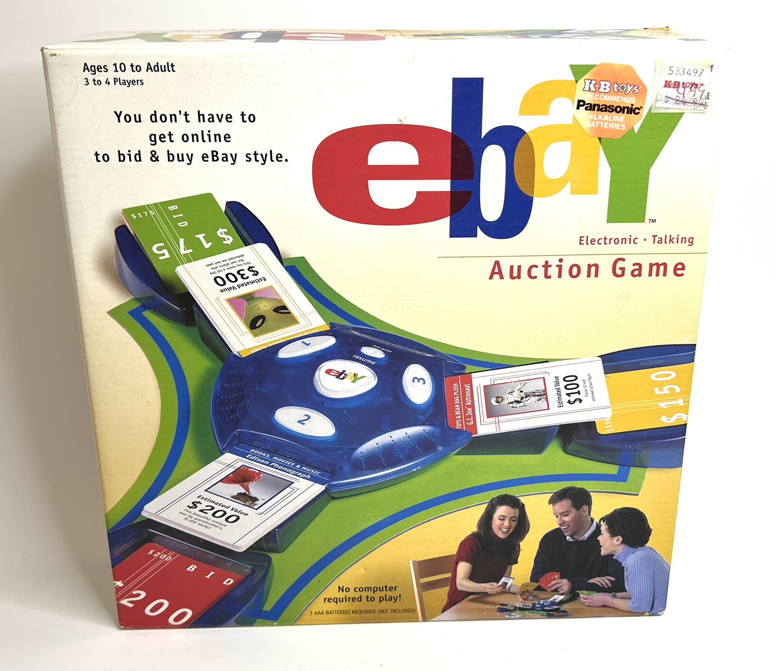 2001 Ebay Electronic Talking Auction Card Game Parker Bros. Hasbro
