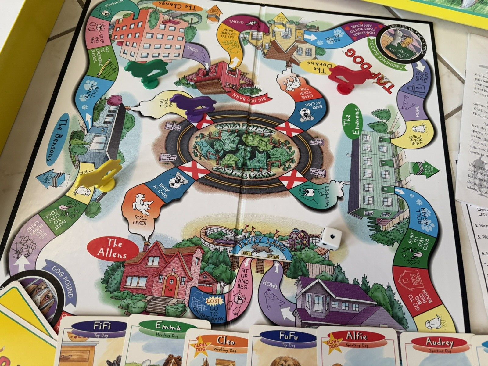 Top Dog Board Game COMPLETE Aristoplay Vintage 1995 Kids Family Animal Adventure