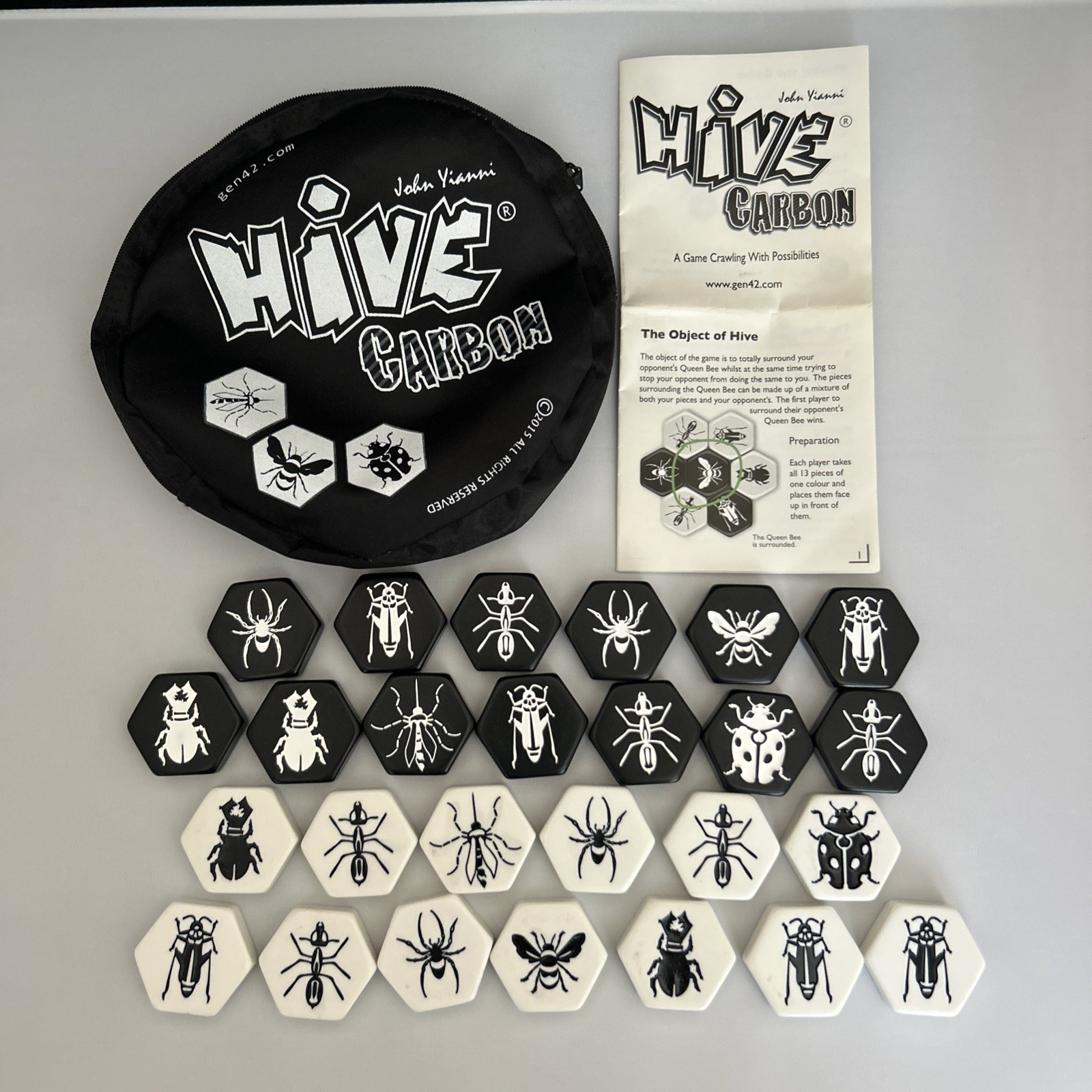 Hive Carbon Game 2017 Black & White Version Gen 42 Complete John Yianni