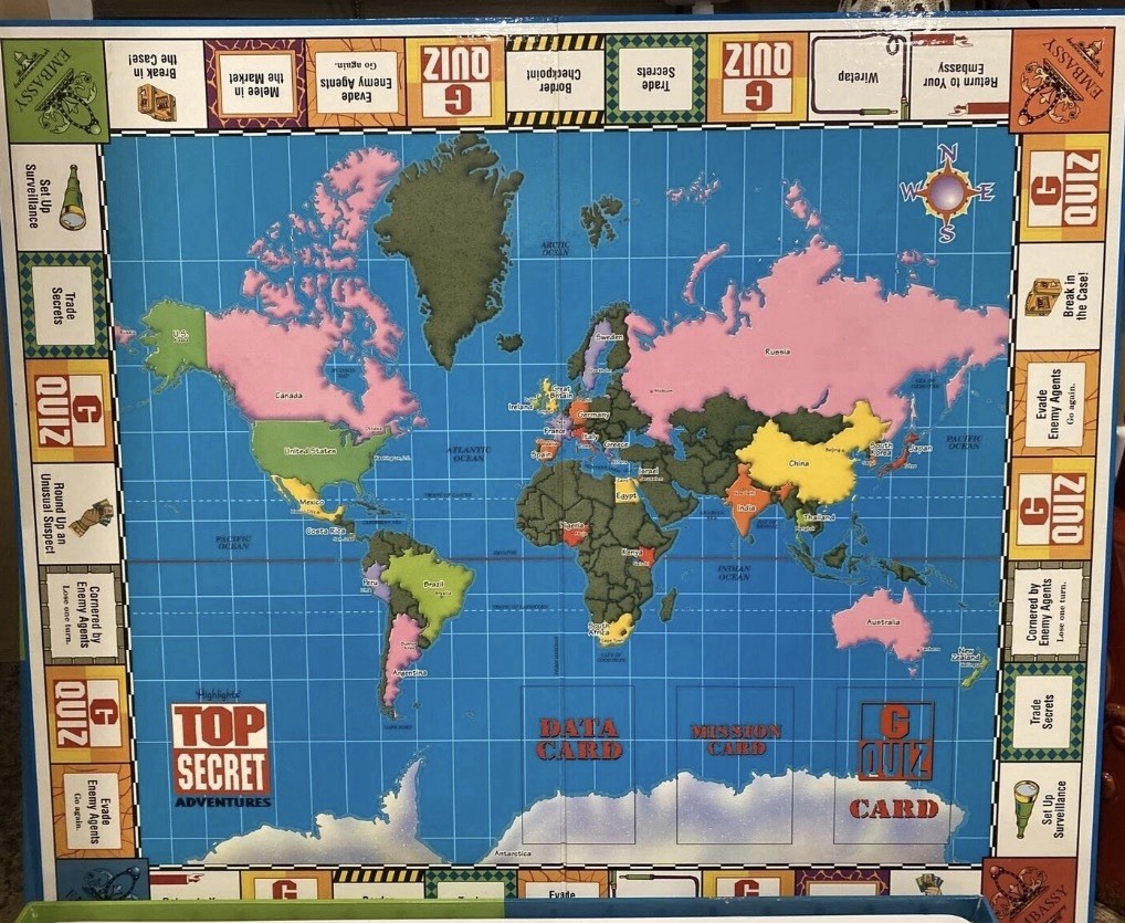 TOP SECRET ADVENTURES BOARD GAME HIGHLIGHTS EDUCATIONAL TEACHER Game!