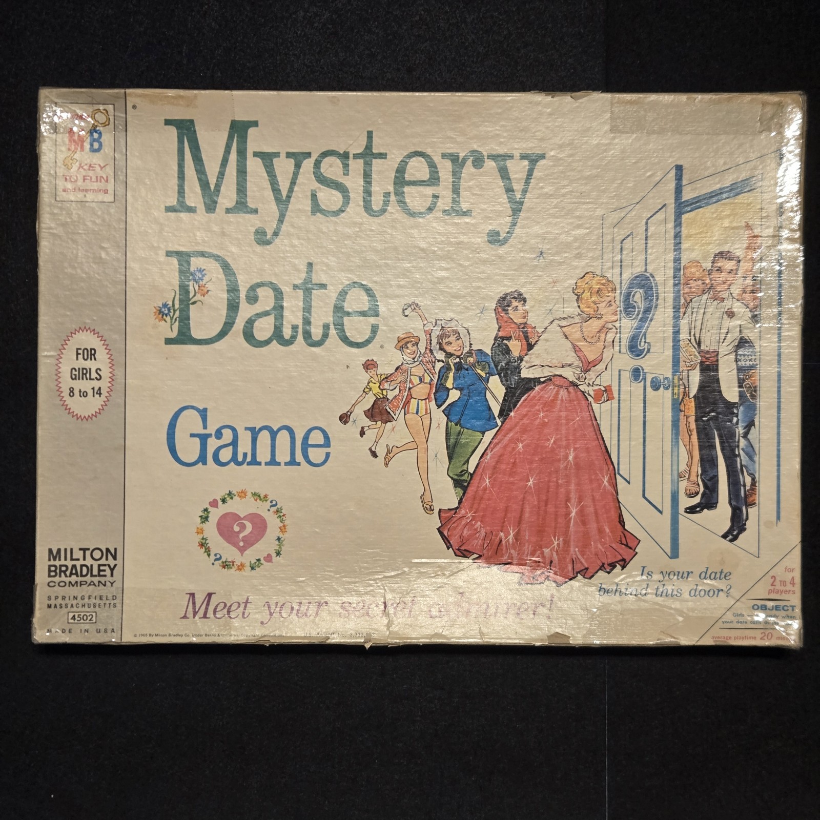 Mystery Date Board Game – Vintage 1965 Milton Bradley – 60’s – *Incomplete*